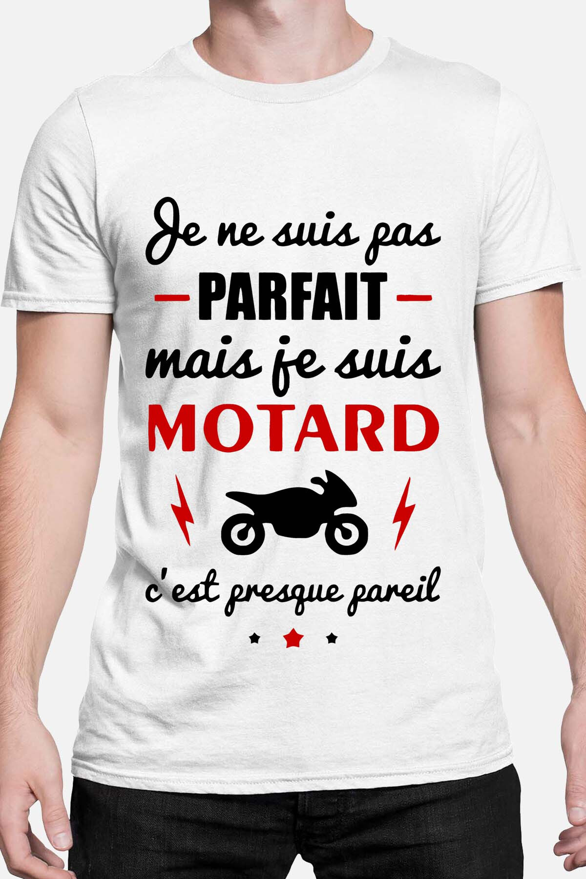 Grossista I.A.L.D FRANCE - non perfetto, sono un motociclista - maglietta da uomo