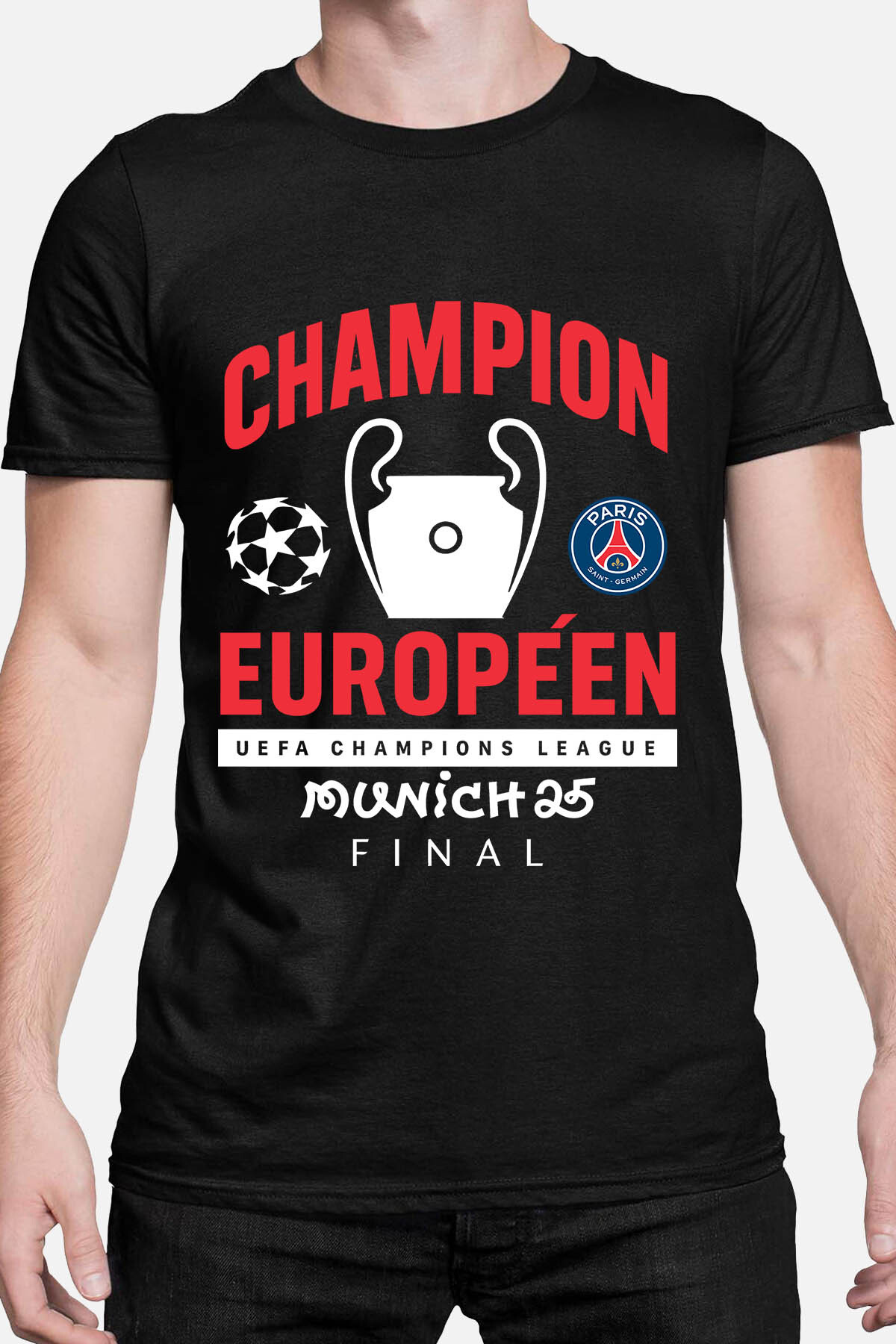 Grossiste I.A.L.D FRANCE - Champion Europeen Psg - T-shirt Homme