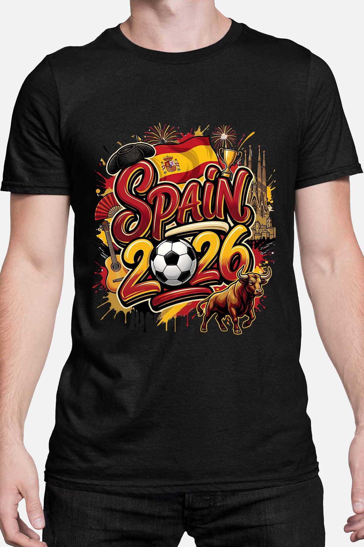 Grossista I.A.L.D FRANCE - Cdm26 Spagna - T-shirt Uomo