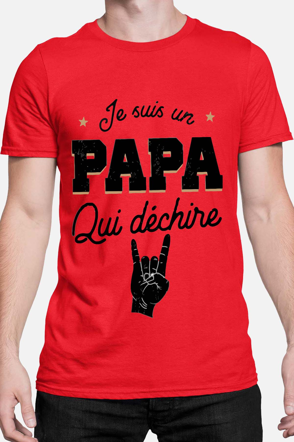 Großhändler I.A.L.D FRANCE - Papa reißt die Hand - Herren-T-Shirt