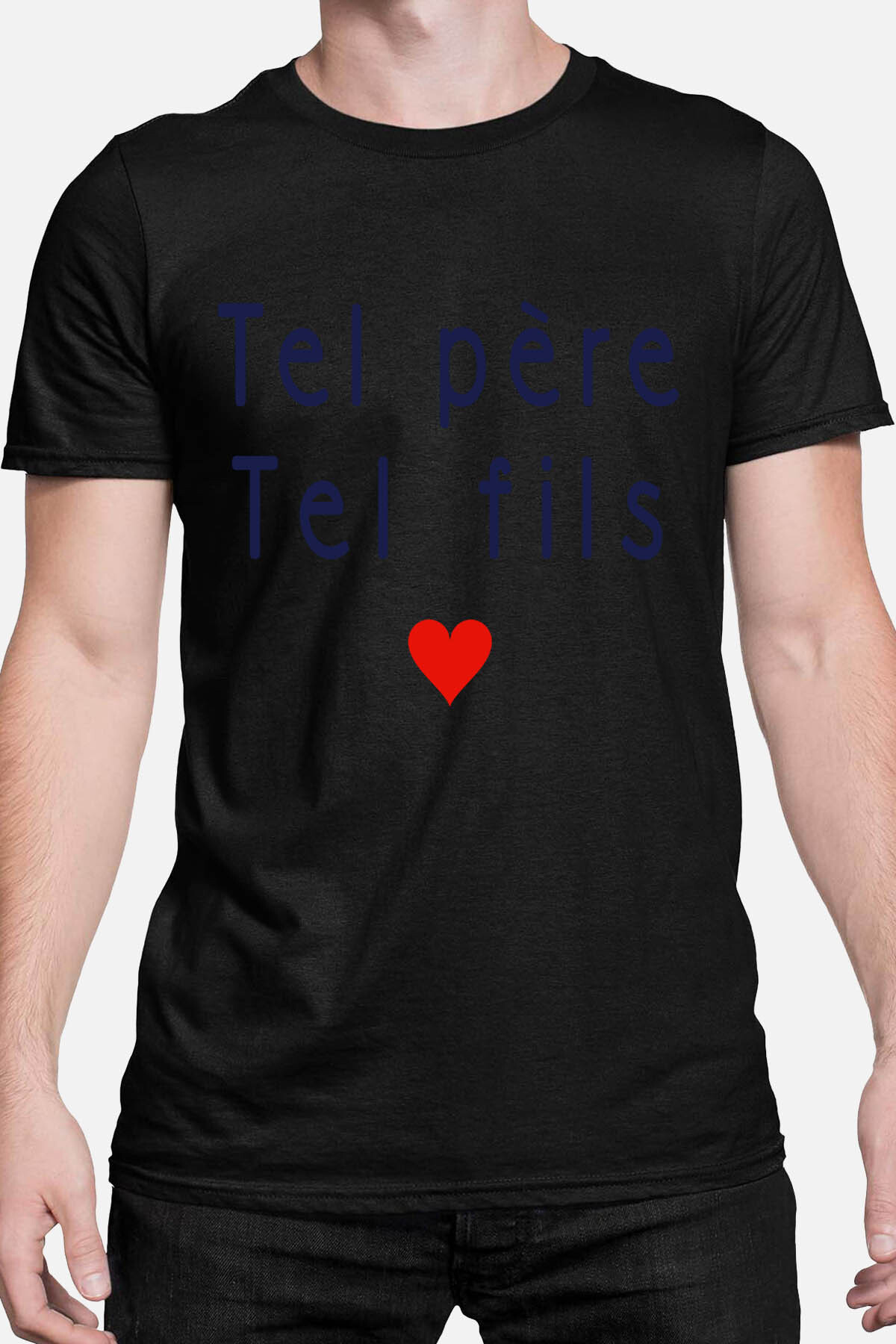 Grossiste I.A.L.D FRANCE - telle Père tel Fils Coeur - T-shirt Homme