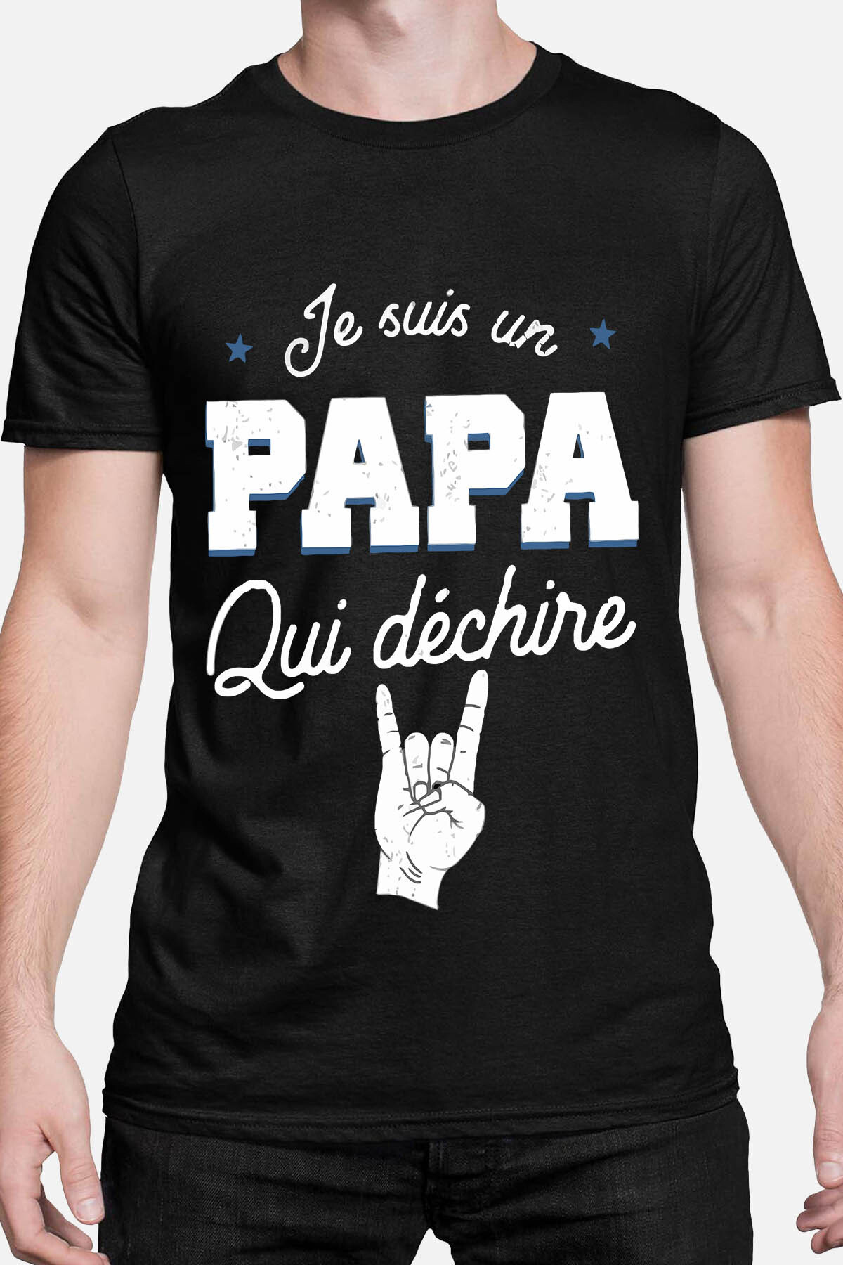 Großhändler I.A.L.D FRANCE - Papa déchire main - T-Shirt Mann