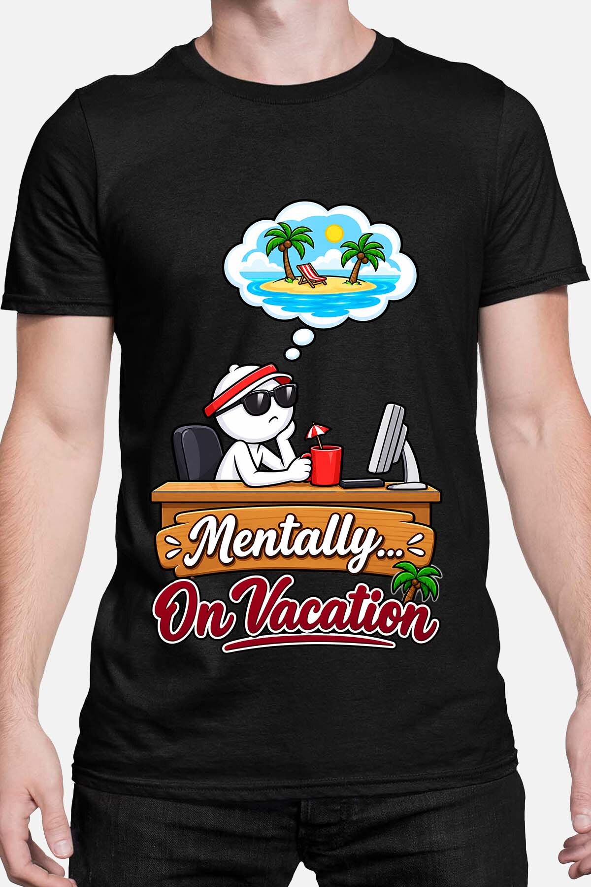 Grossiste I.A.L.D FRANCE - Mentally  on vacation - T-shirt Homme