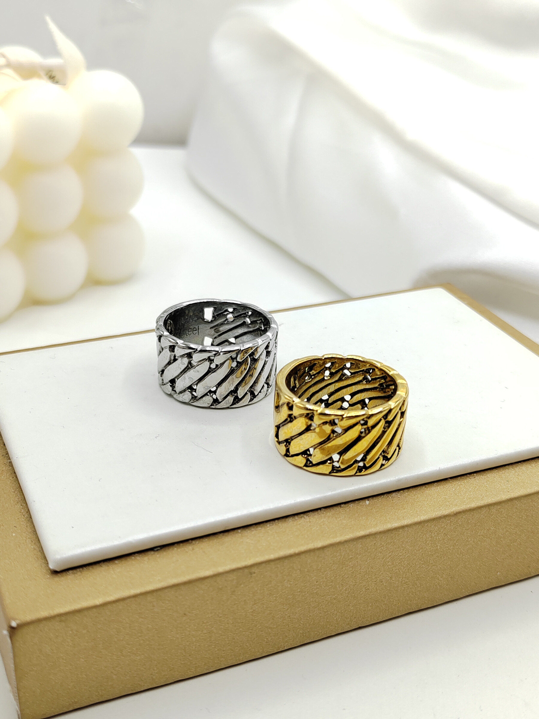 Mayorista I.L JOLI B - ANILLO DE ACERO INOXIDABLE PARA HOMBRE