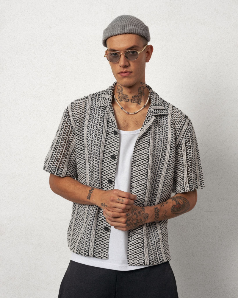 Grossiste Invictus Paris - CHEMISE À TEXTURE EN CROCHET