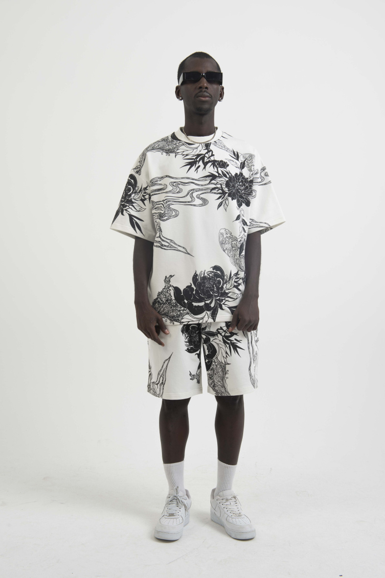 Wholesaler Invictus Paris - ENSEMBLE HOMME T-SHIRT SHORT OVERSIZE 250 GRM