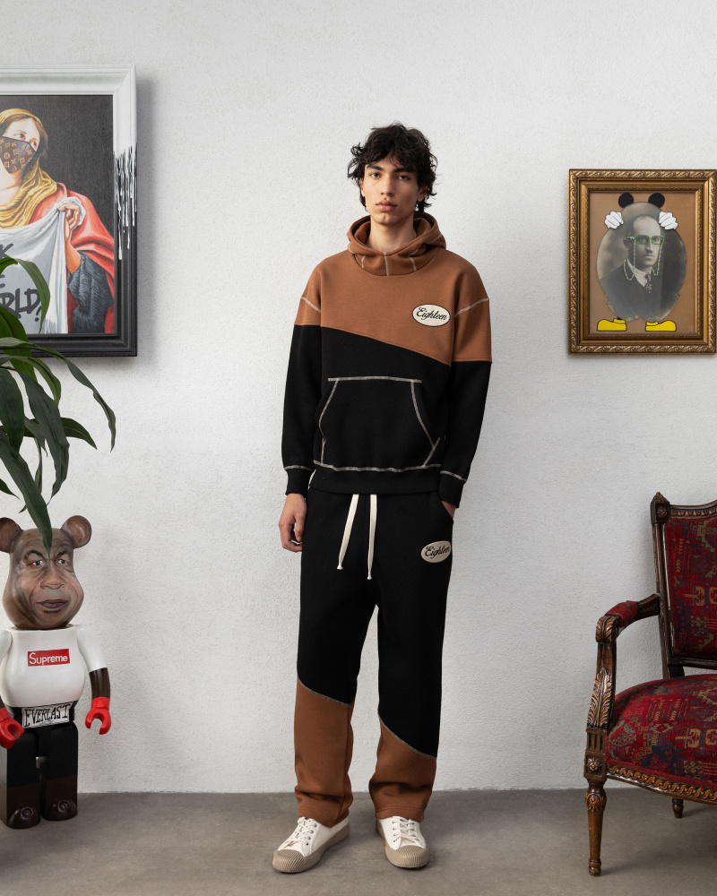 Grossiste Invictus Paris - ensemble bicolor  en molleton sweat et pantalon