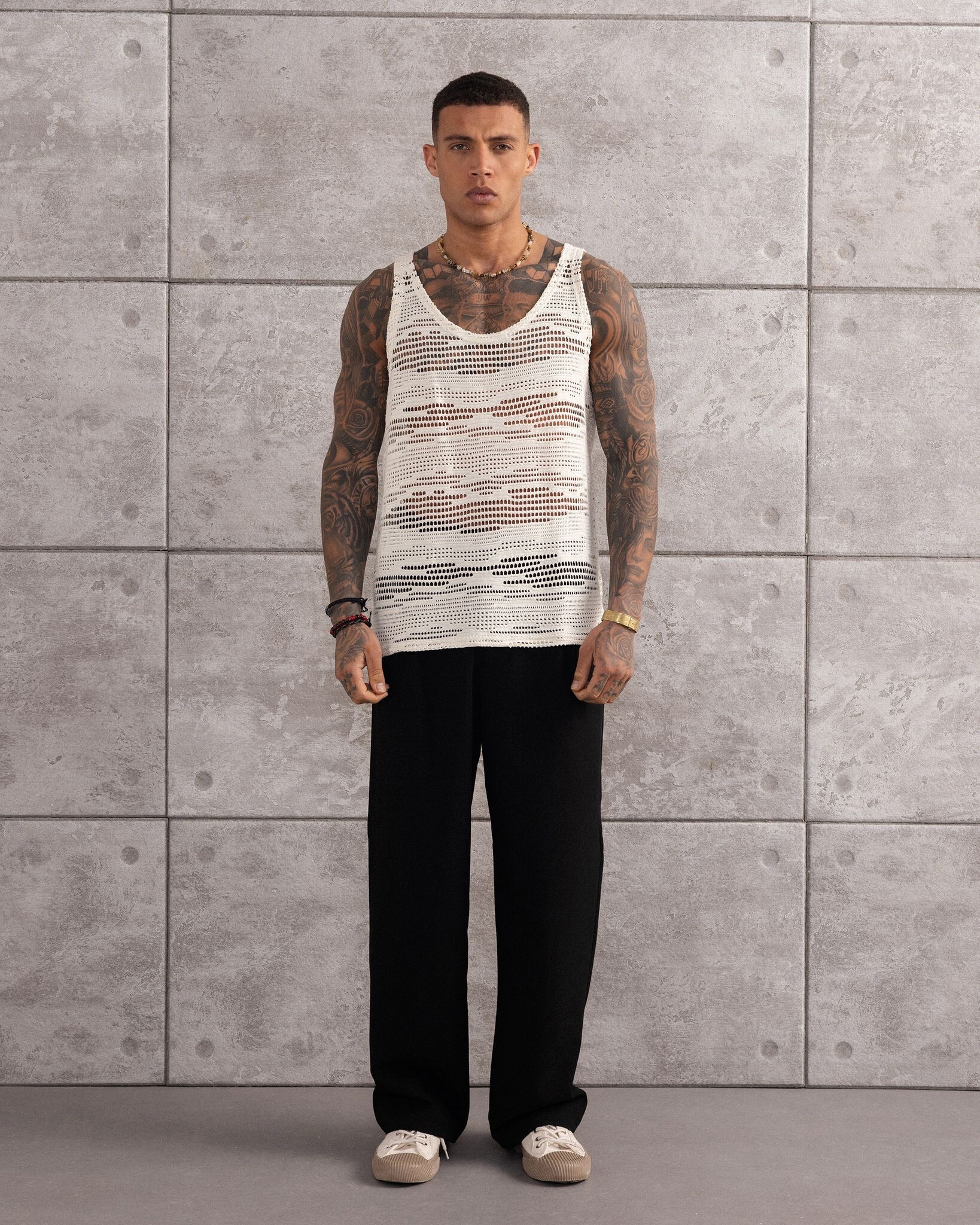 Wholesaler Invictus Paris - Crochet mesh t-shirt