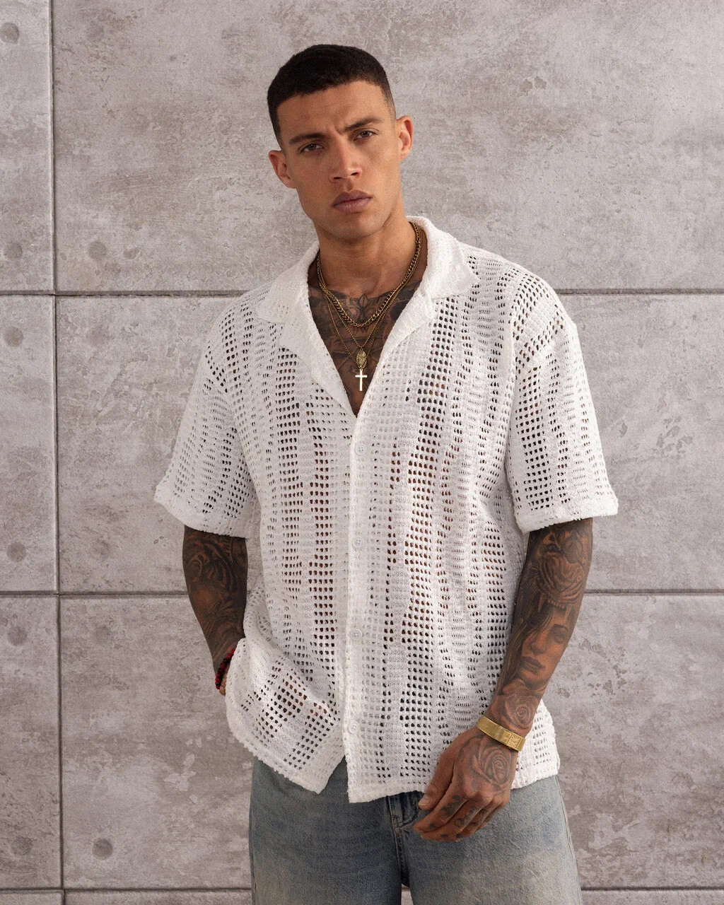Wholesaler Invictus Paris - Crochet mesh t-shirt