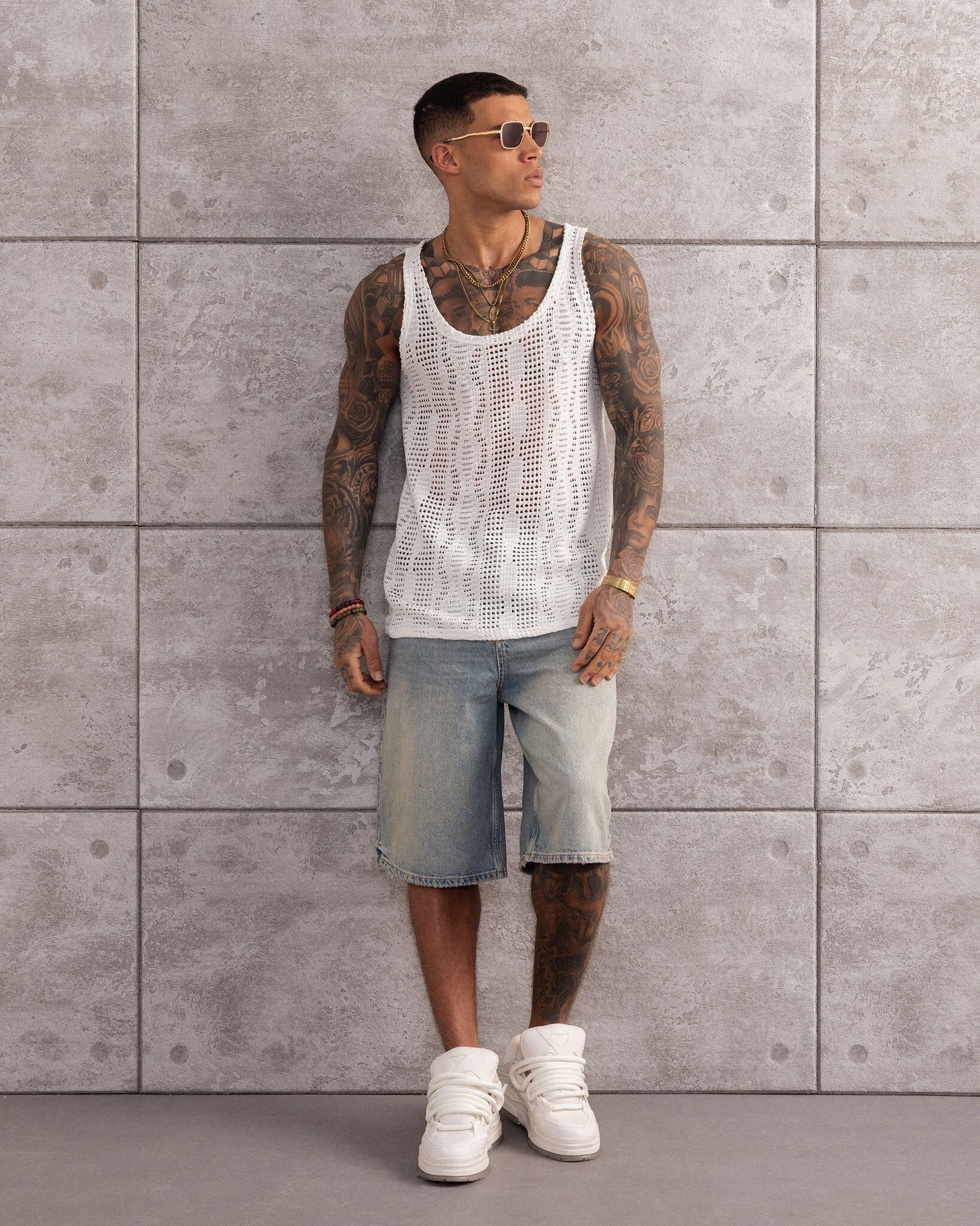 Wholesaler Invictus Paris - Crochet mesh t-shirt