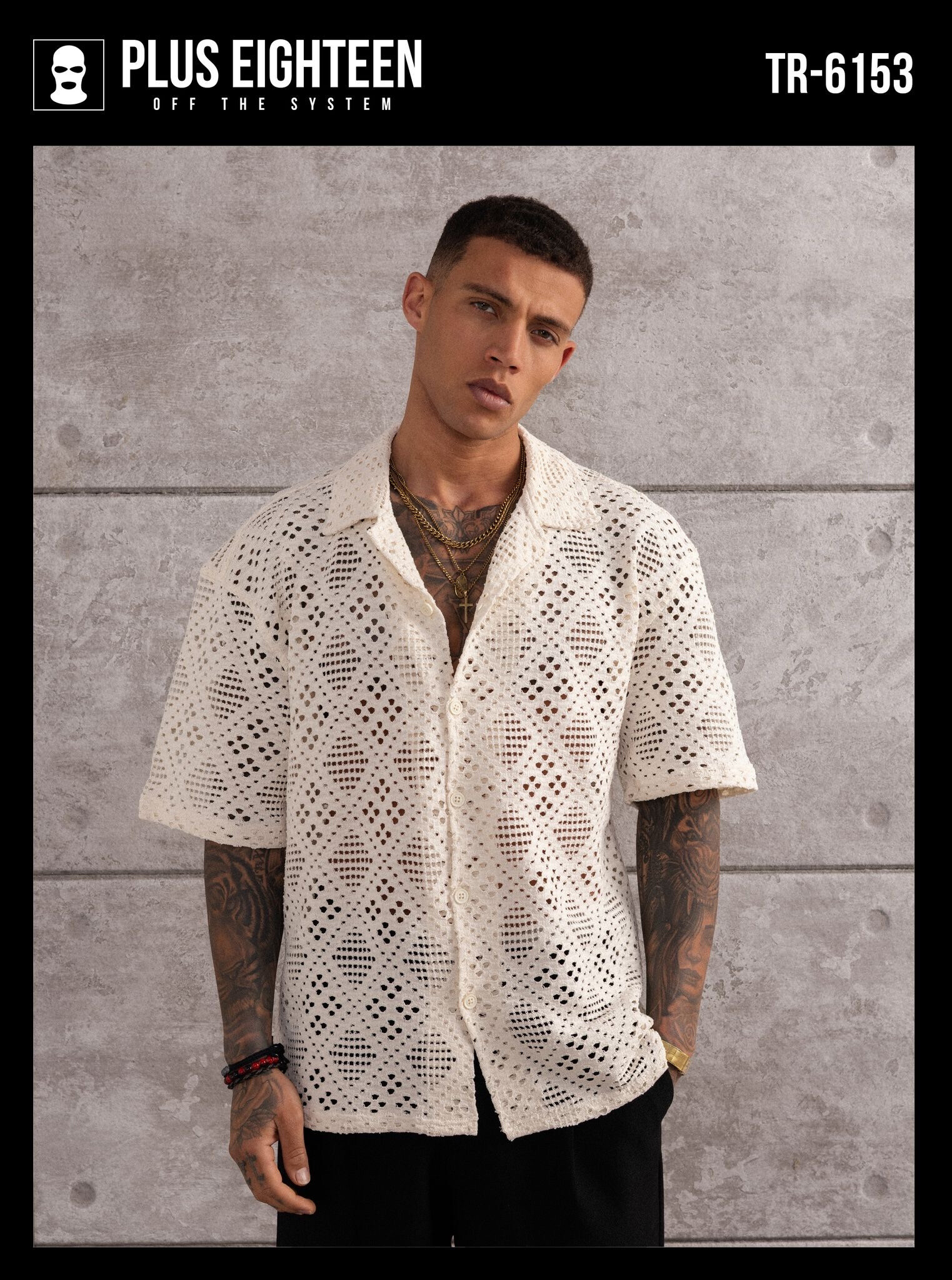 Wholesaler Invictus Paris - Crochet mesh t-shirt