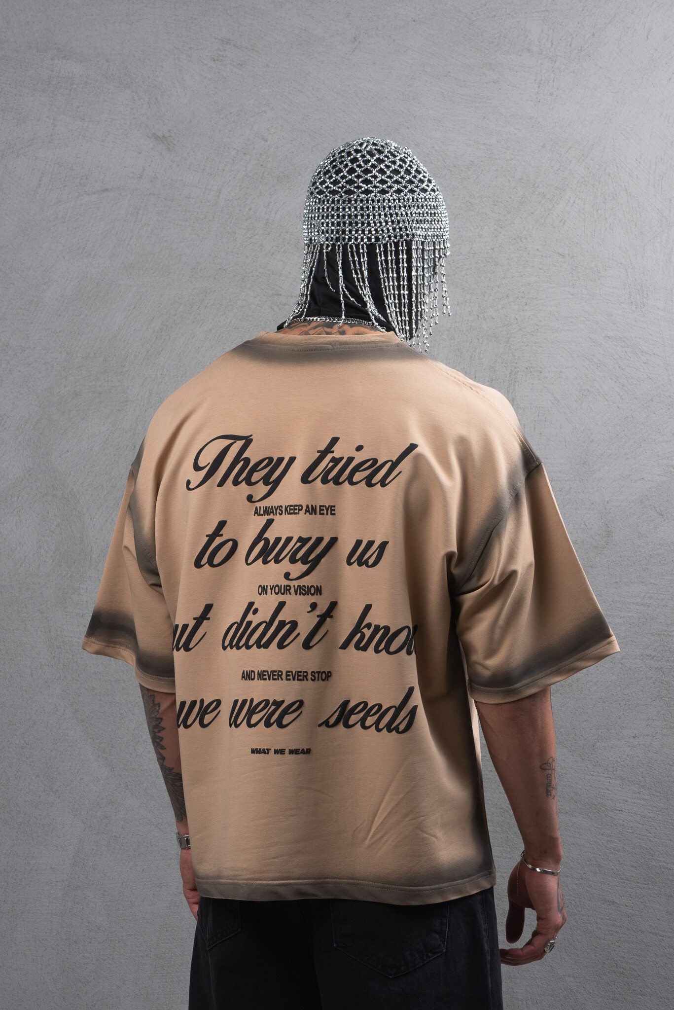 Wholesaler Invictus Paris - Oversize t-shirt 260 GSM Airbrush pistol wash