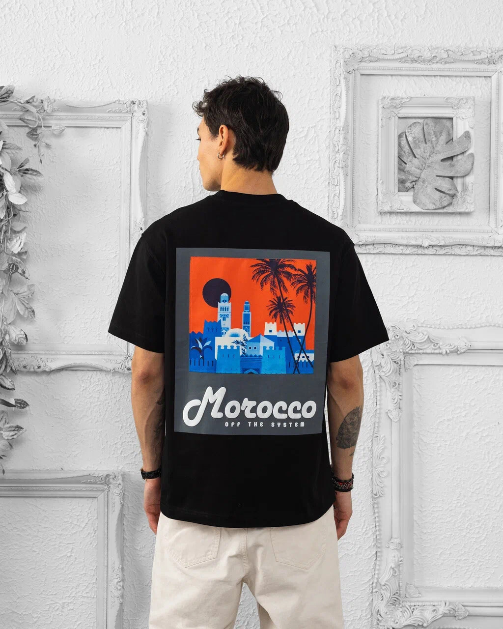 Grossista Invictus Paris - T-shirt maschile normale 230 GSM con patch anteriore e posteriore