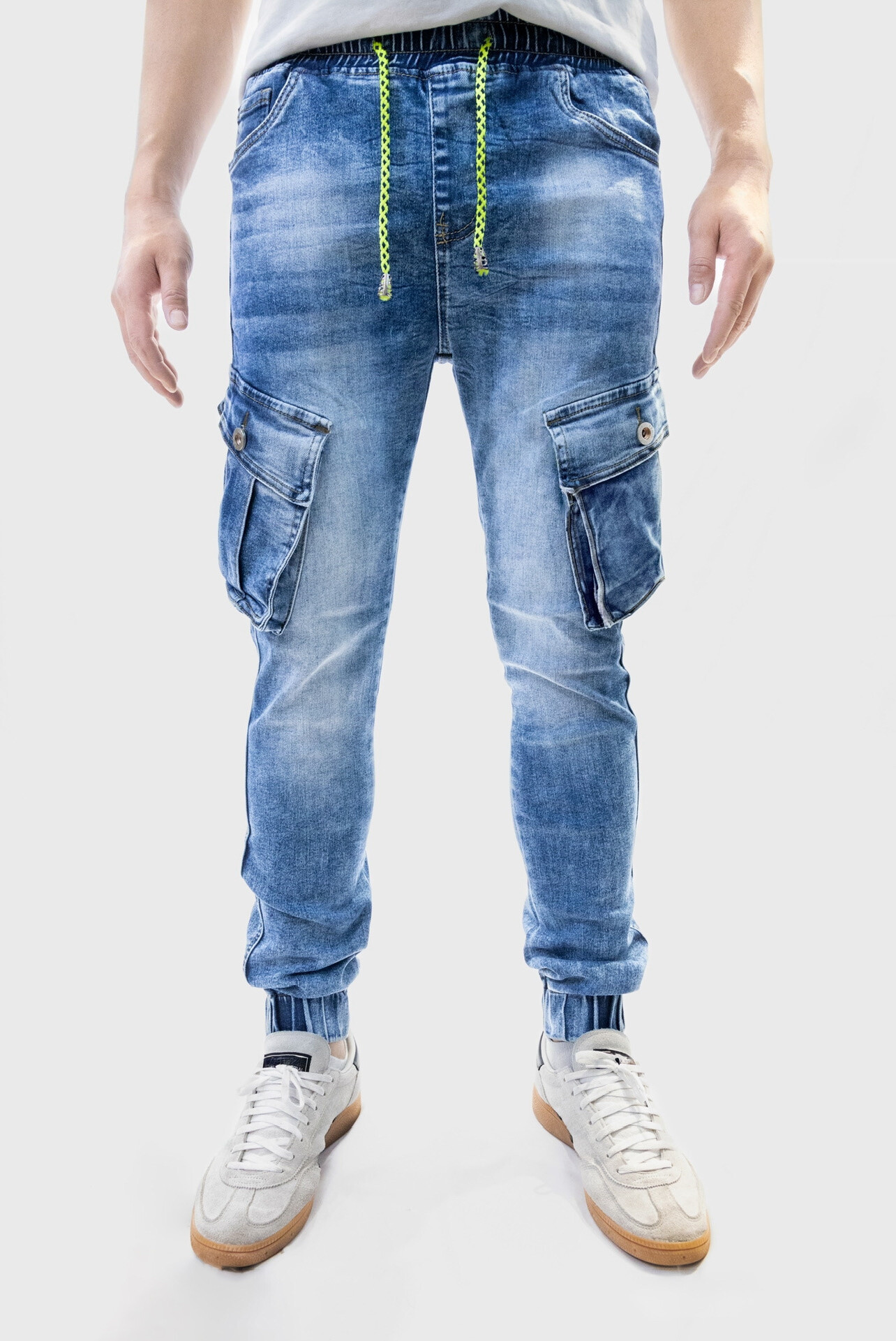 Grossiste Jaylvis - Jeans cargo bleu skinny