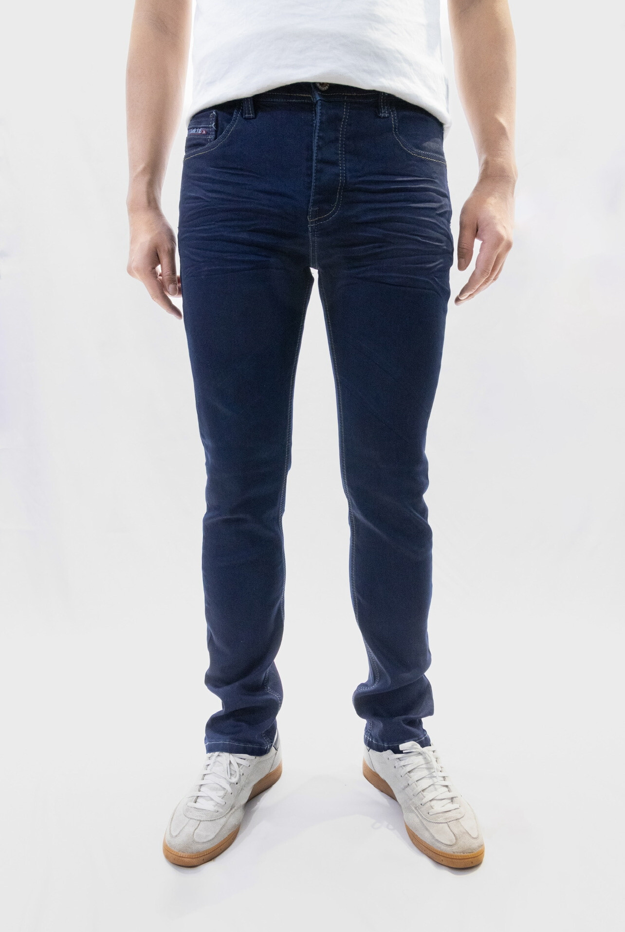 Großhändler Jaylvis - Marineblaue, taillierte Jeans