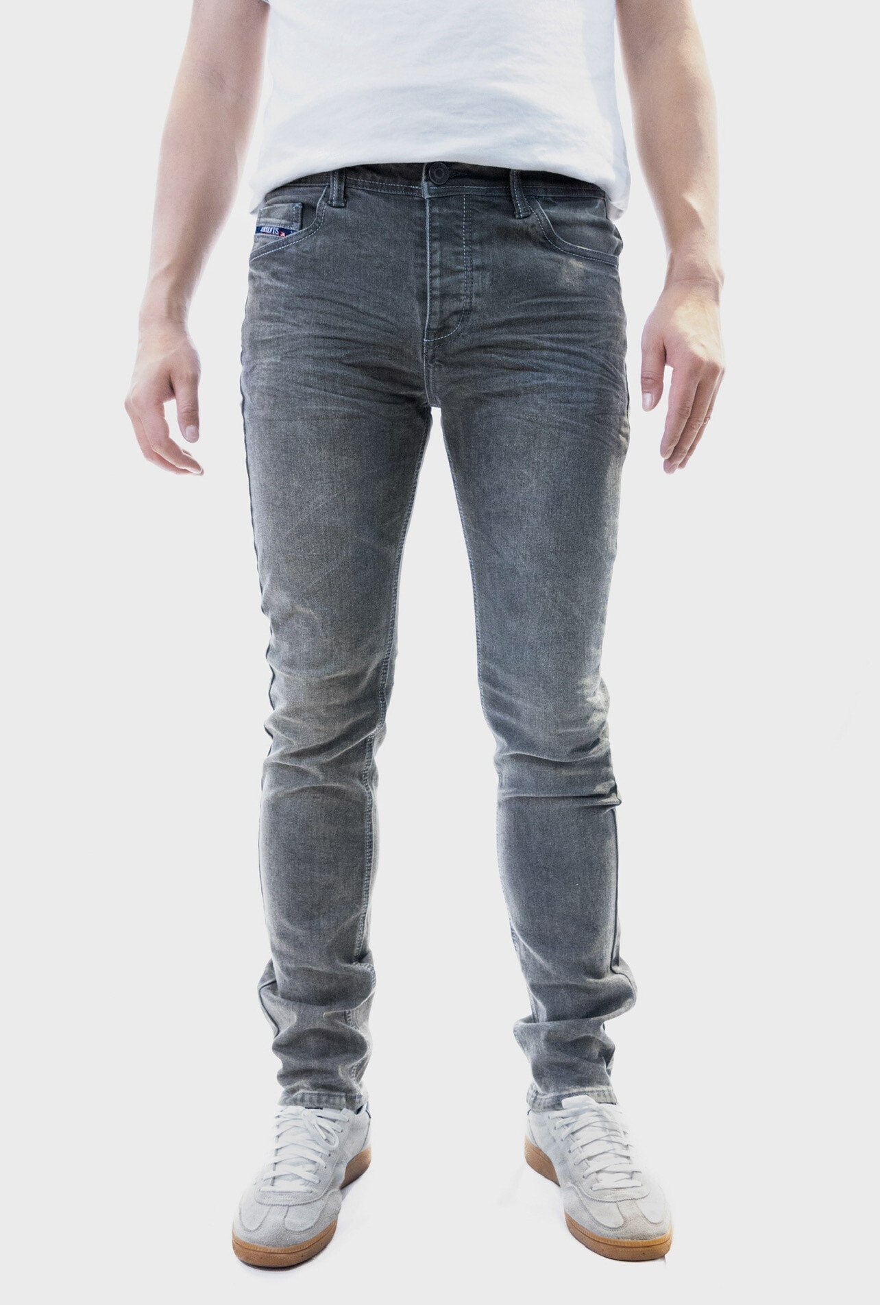 Großhändler Jaylvis - Verwaschene grüne Slim-Jeans