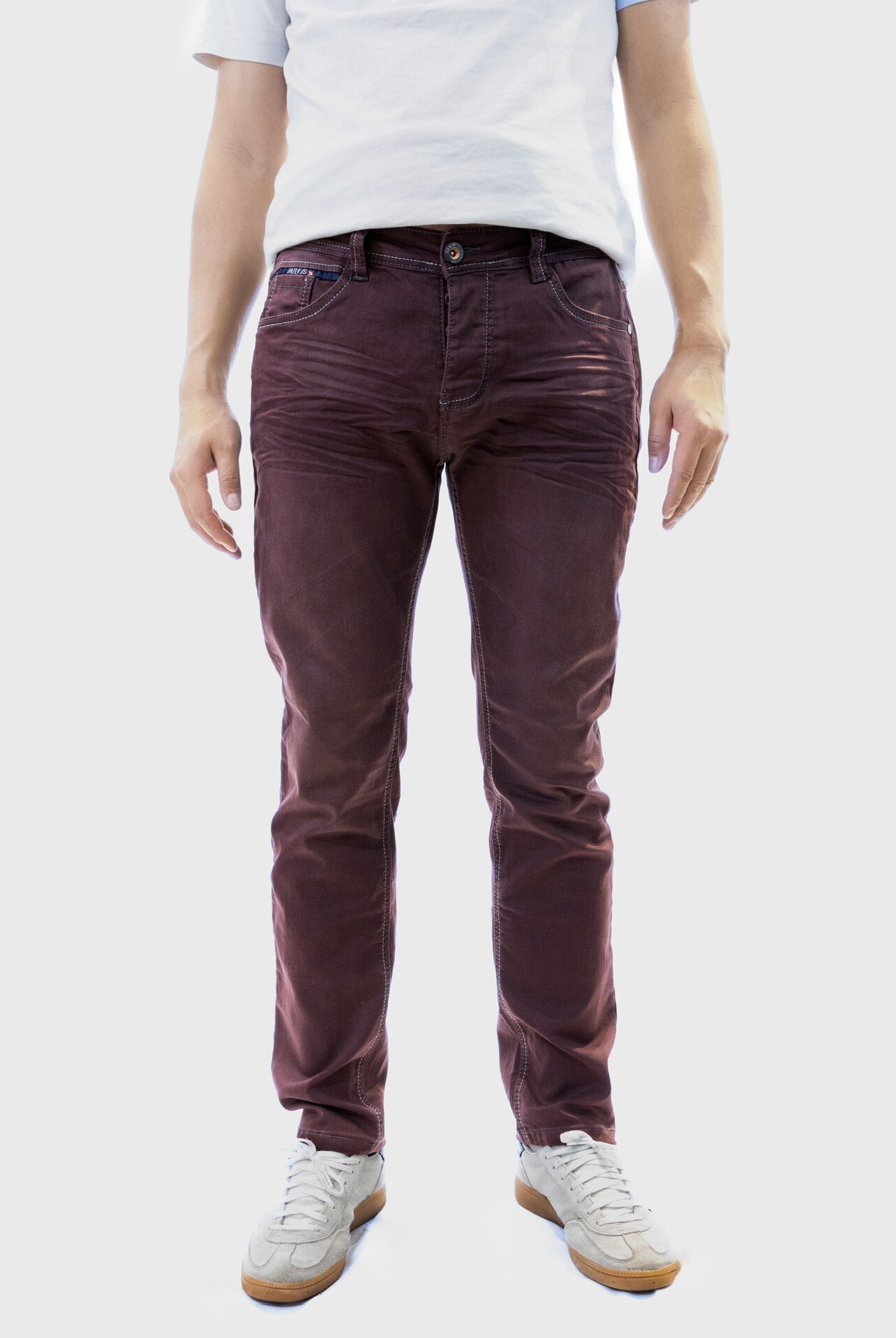 Grossiste Jaylvis - Jeans slim bordeaux