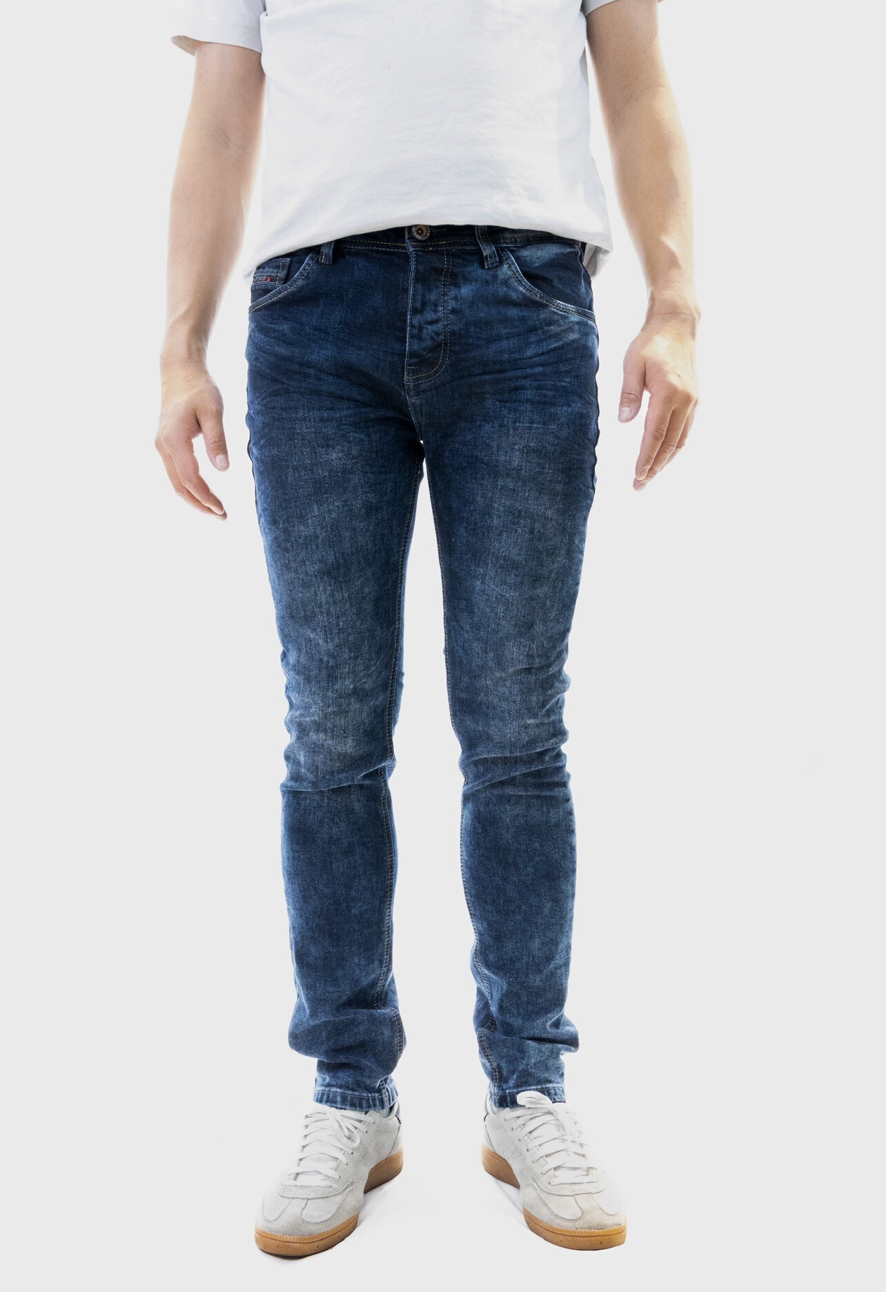 Grossiste Jaylvis - Jeans slim bleu délavé