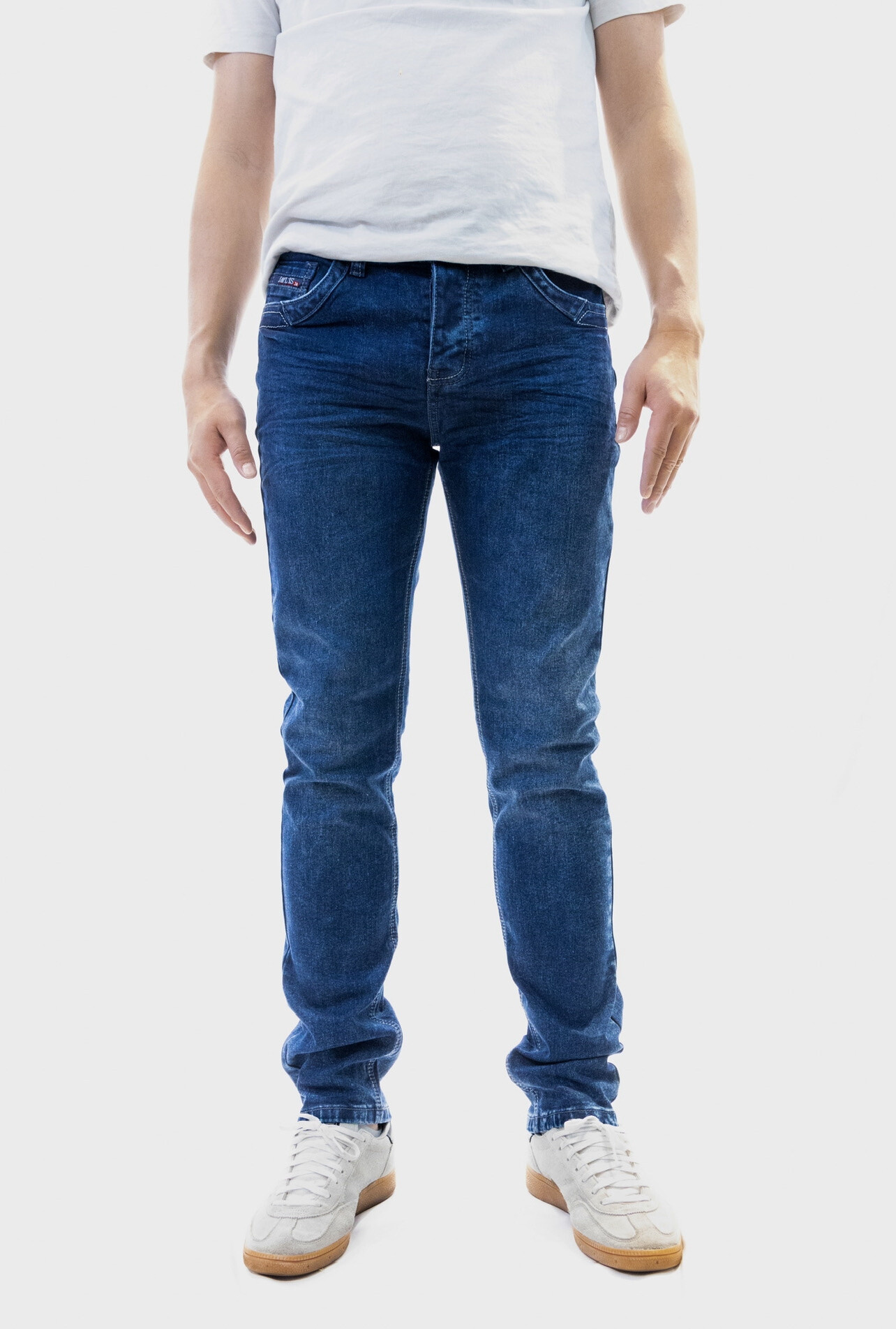 Grossiste Jaylvis - Jeans slim bleu délavé