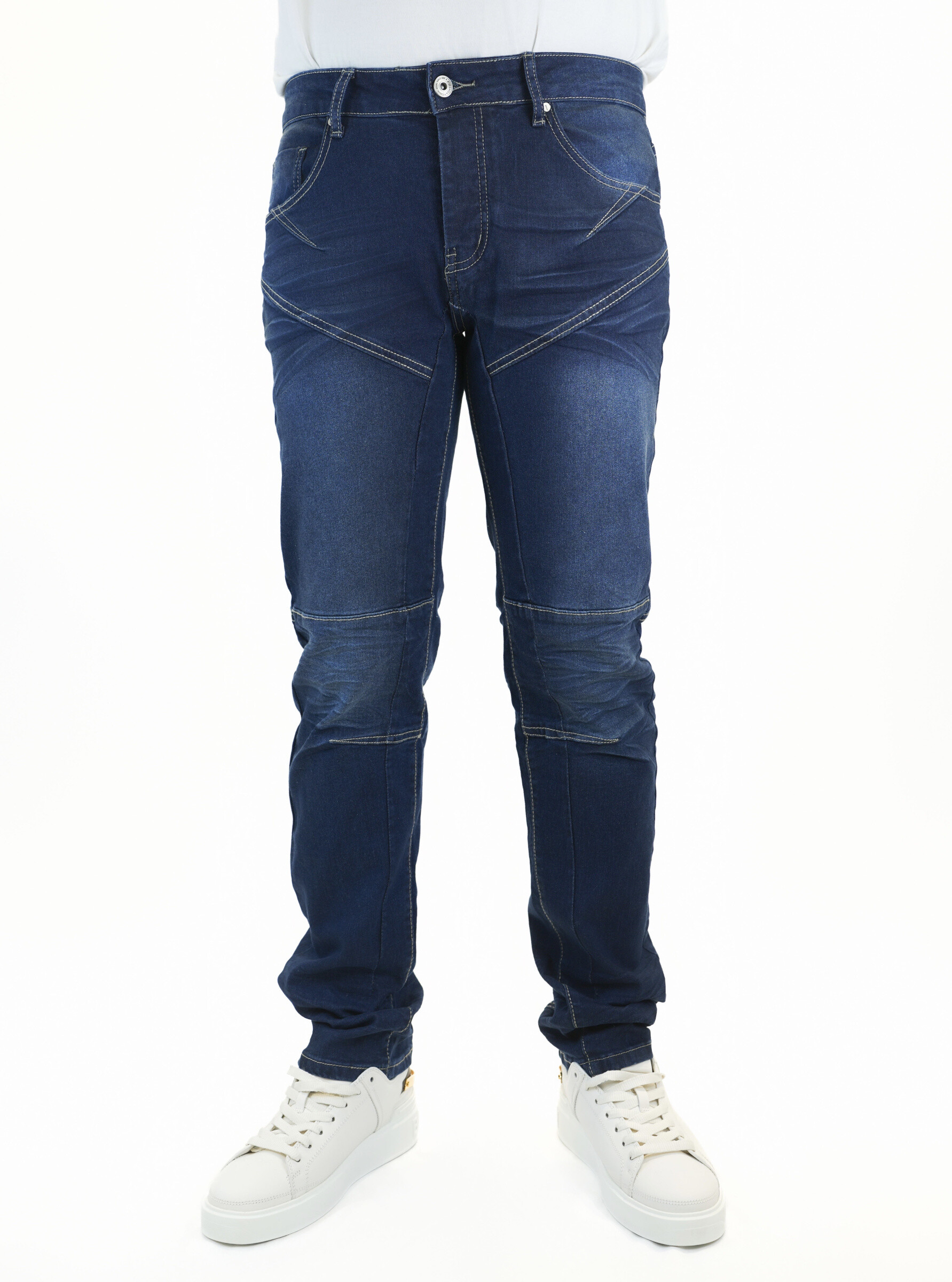 Mayorista Jaylvis - Vaqueros ajustados azules con costuras.