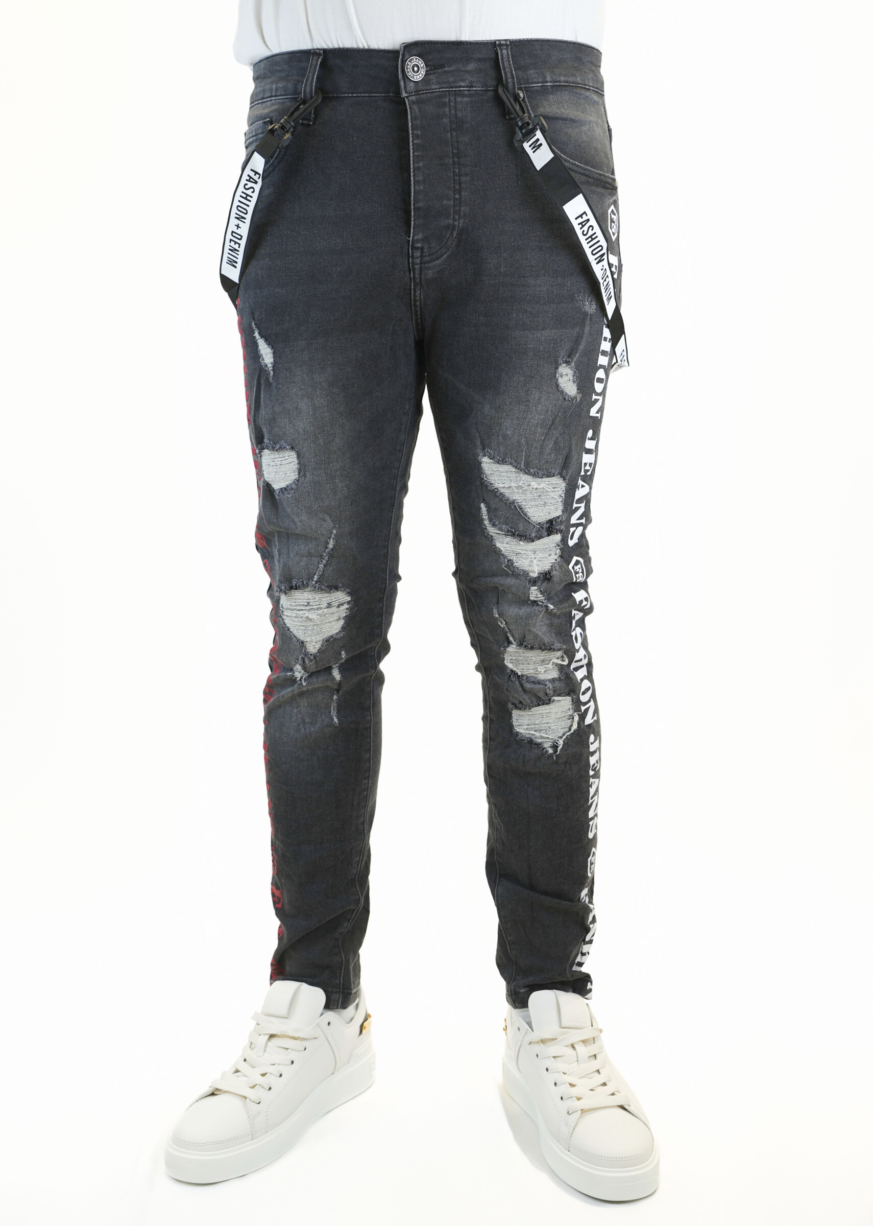 Mayorista Jaylvis - Vaqueros skinny rotos grises