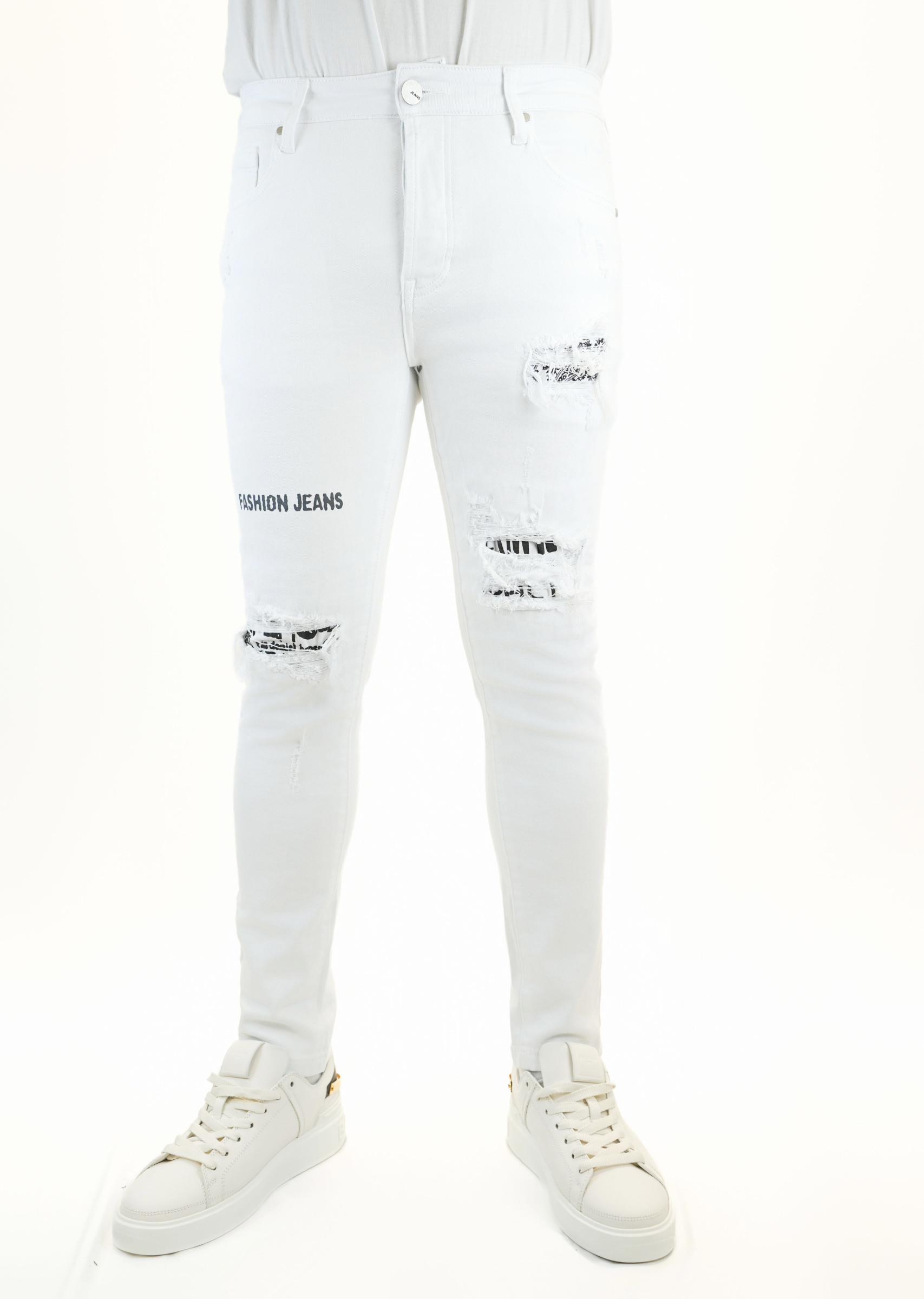 Wholesaler Jaylvis - White Ripped Skinny Jeans