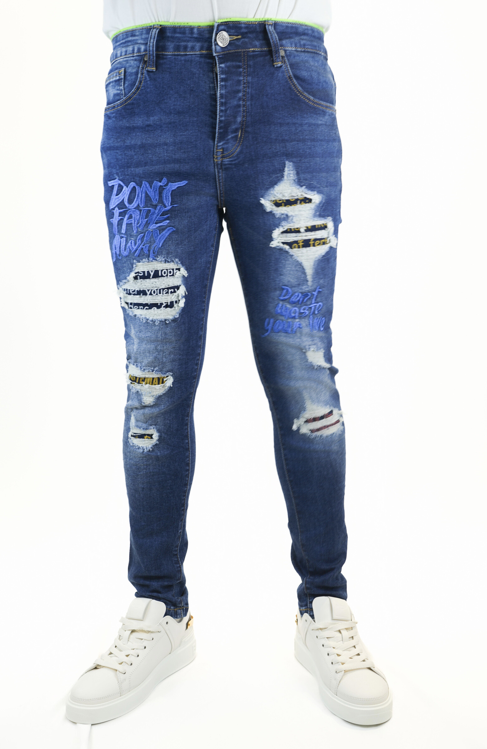 Mayorista Jaylvis - Vaqueros pitillo azules rotos