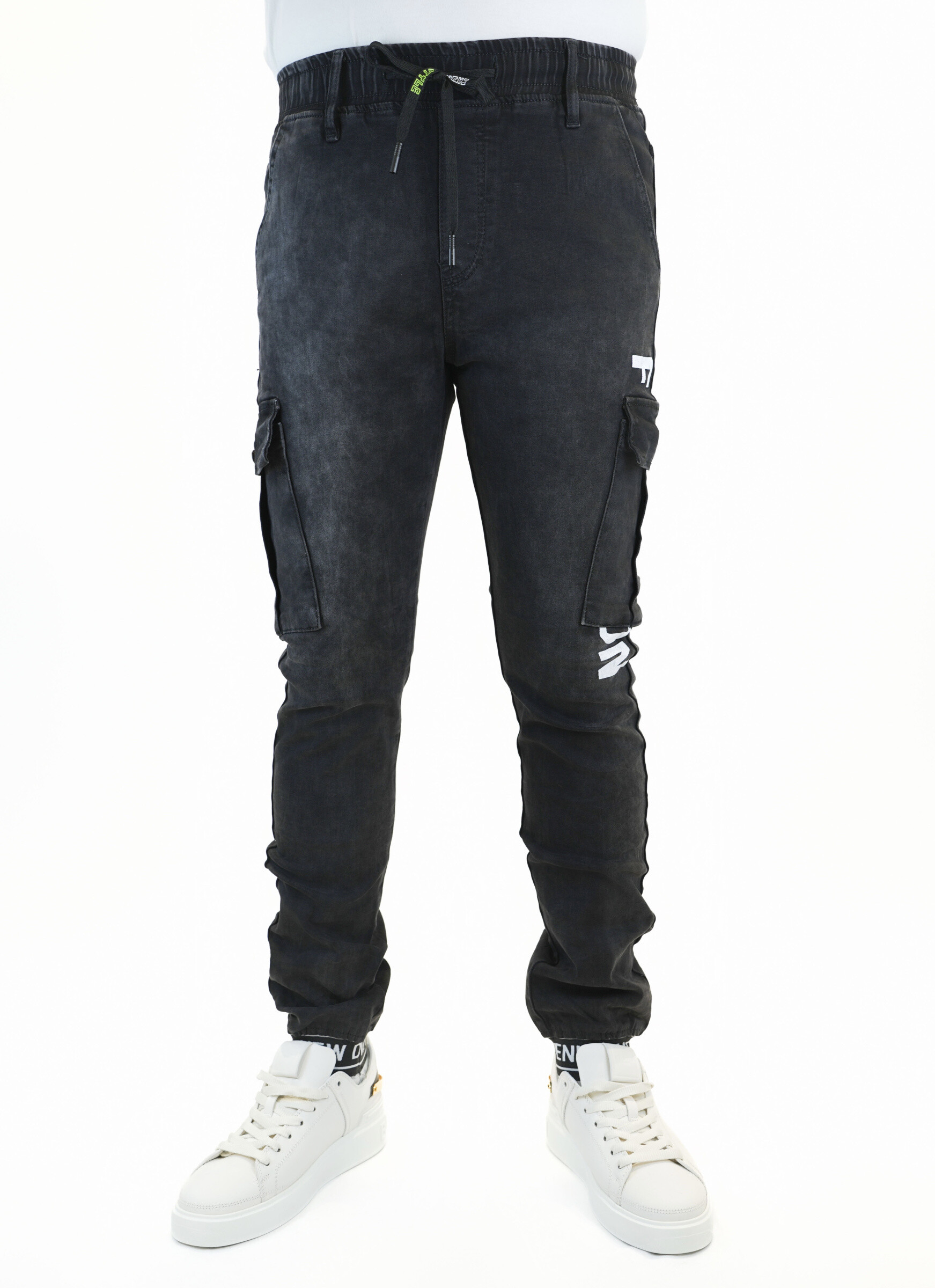 Wholesaler Jaylvis - Washed gray skinny cargo jeans