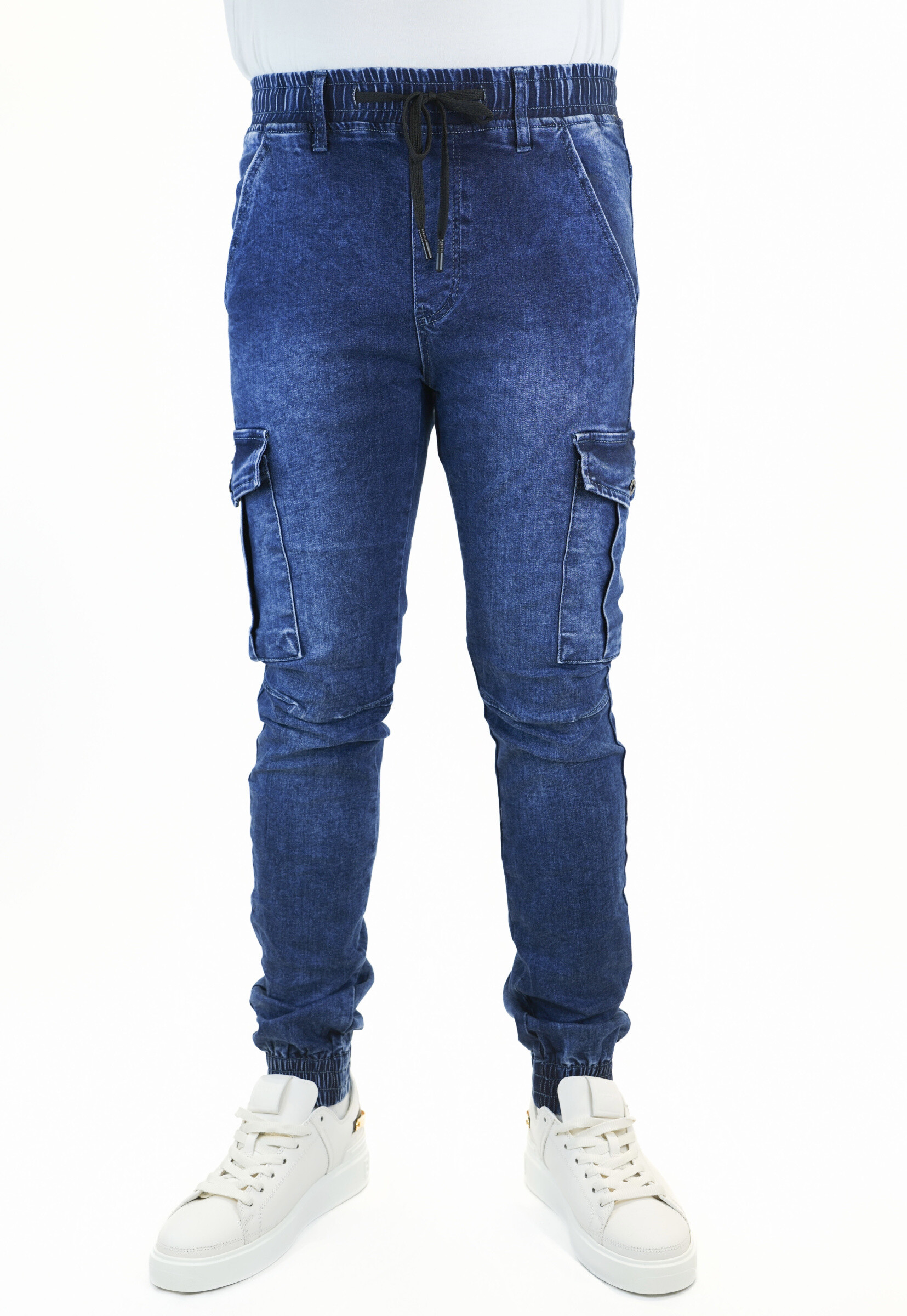 Wholesaler Jaylvis - Blue multi-pocket cargo jeans