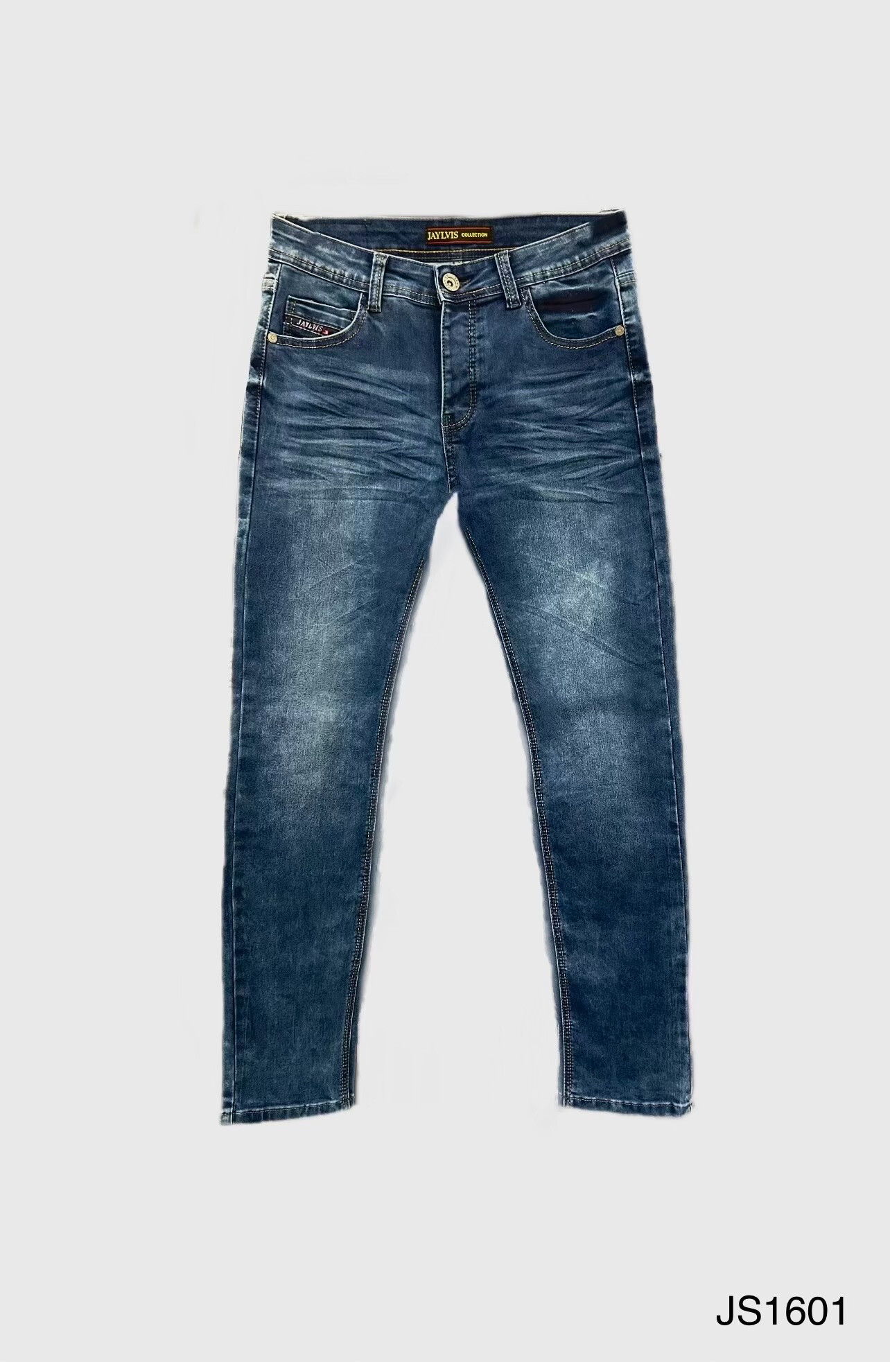 Wholesaler Jaylvis - Stonewashed blue fitted jeans