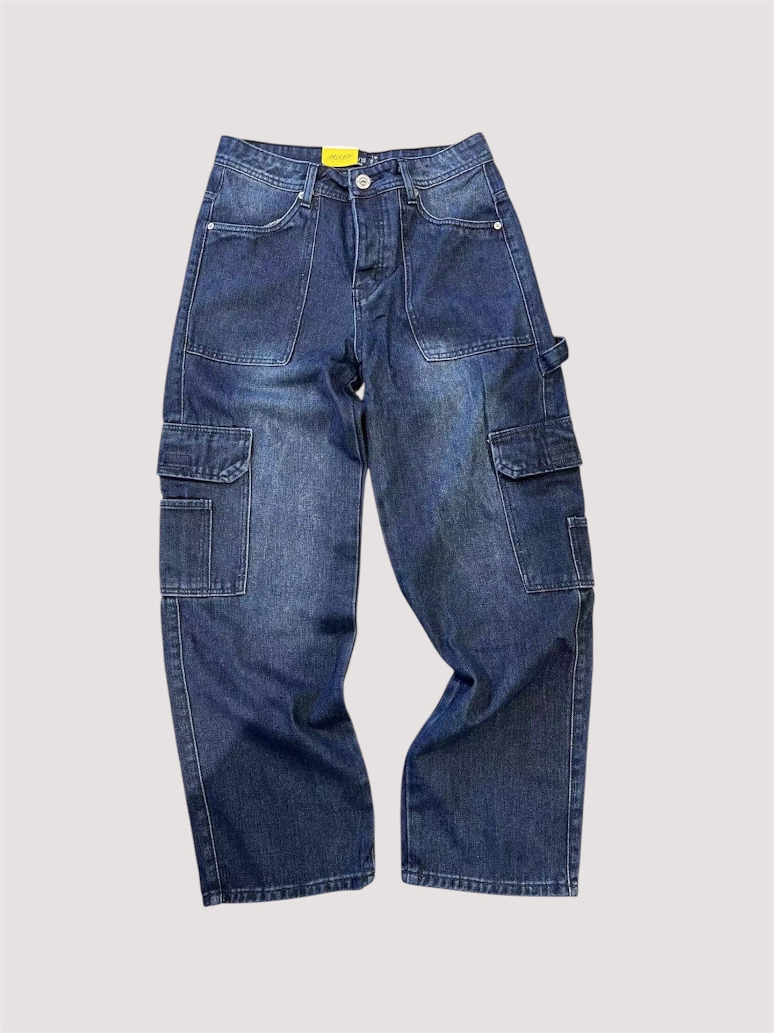 Mayorista Jaylvis - Vaqueros cargo rectos azul crudo