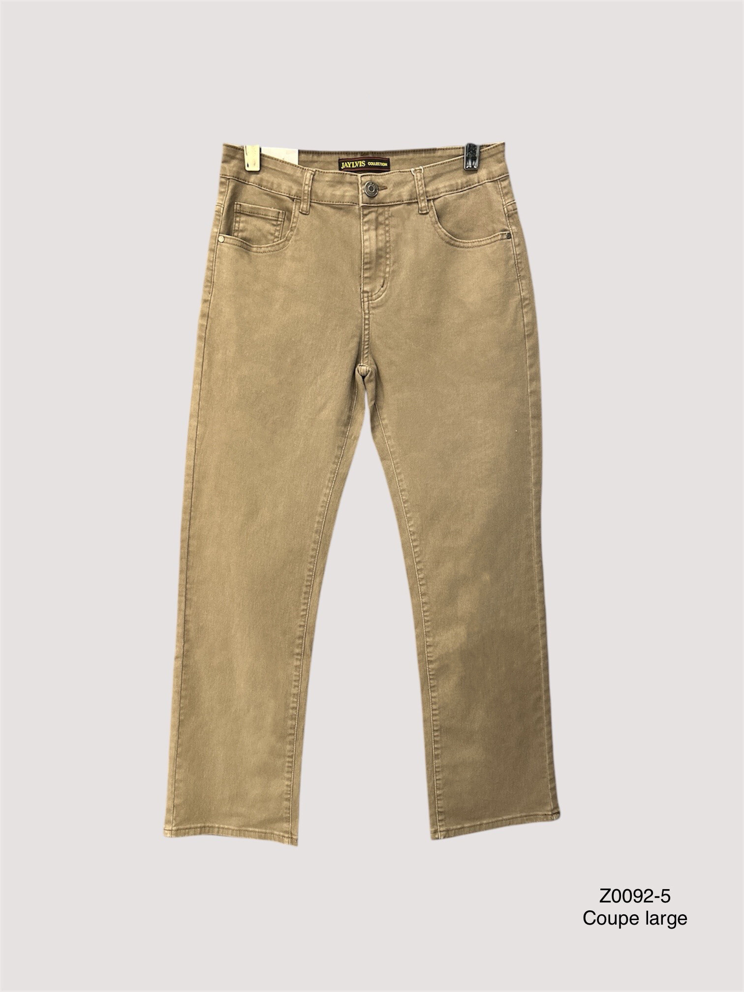 Wholesaler Jaylvis - Beige jeans wide cutting