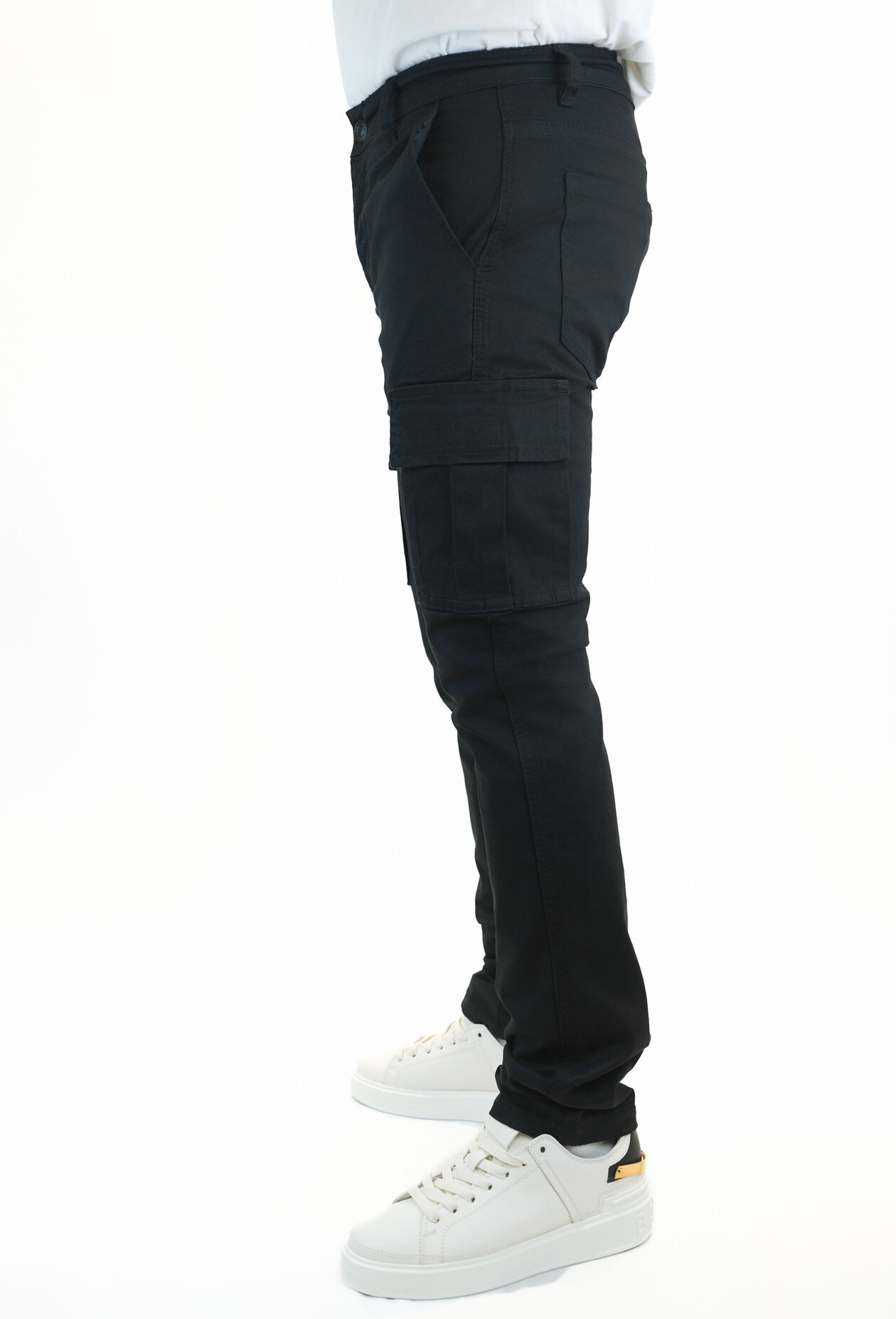 Pantaloni cargo con tasche multiple - Nero - 3 - formato grande