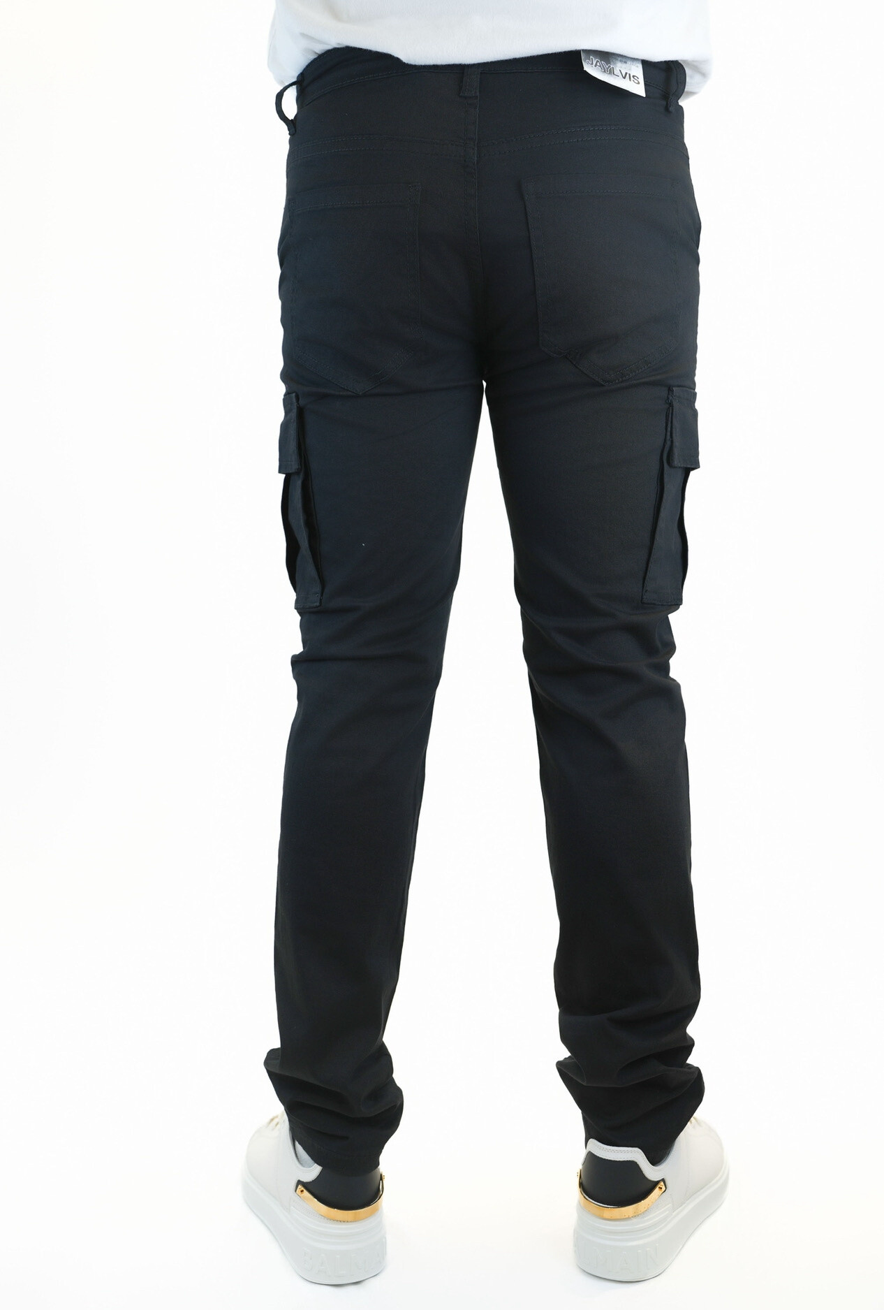 Pantaloni cargo con tasche multiple - Nero - 4 - formato grande