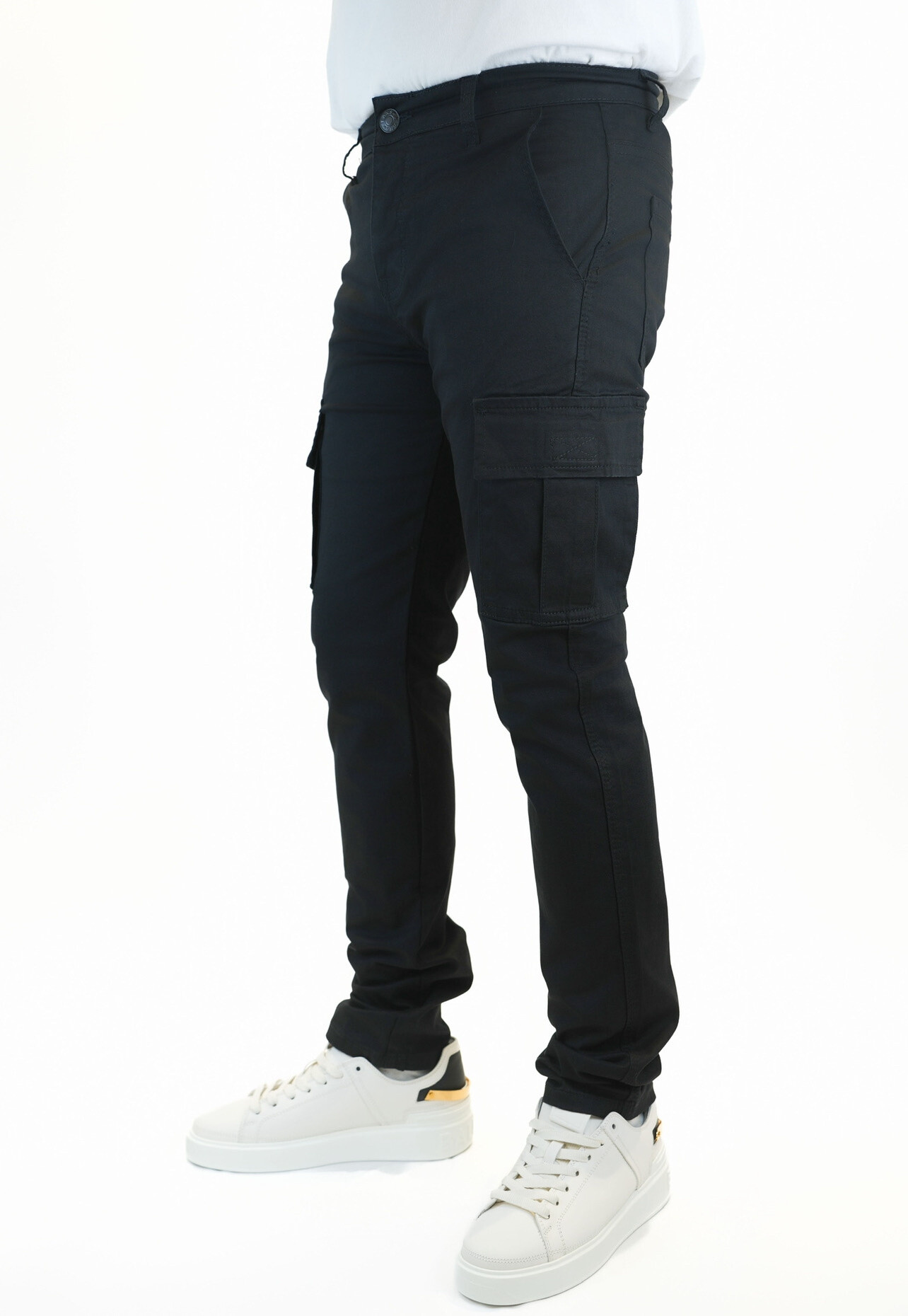 Pantaloni cargo con tasche multiple - Nero - 2 - formato grande
