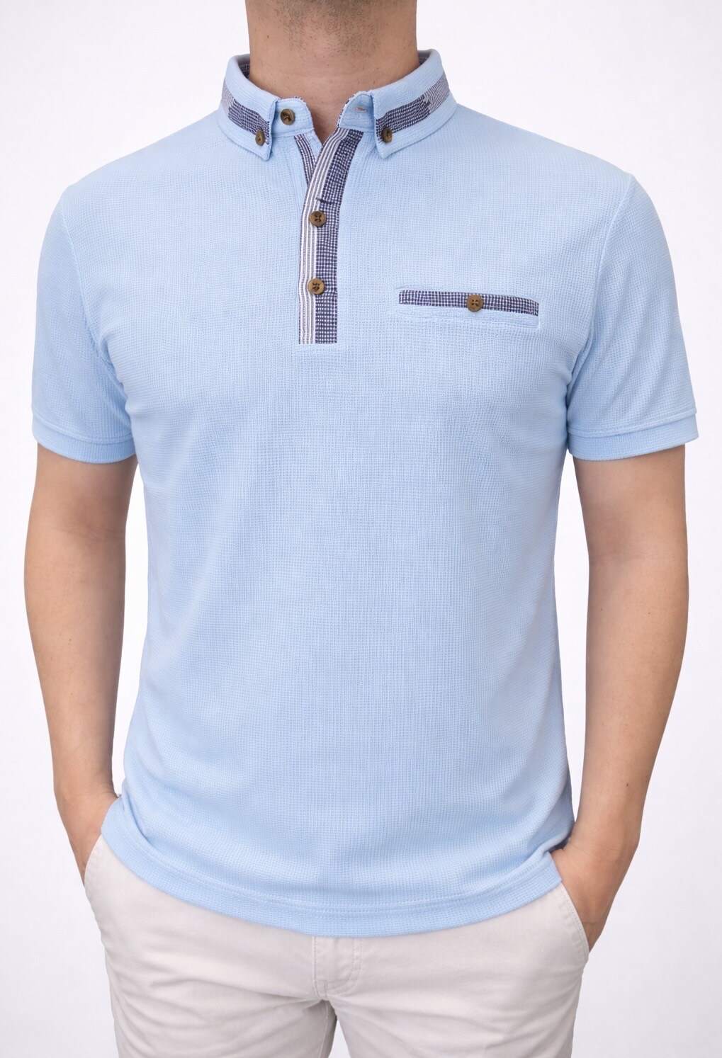 Großhändler Jaylvis - Poloshirt mit kontrastierendem Kragen und Brusttasche