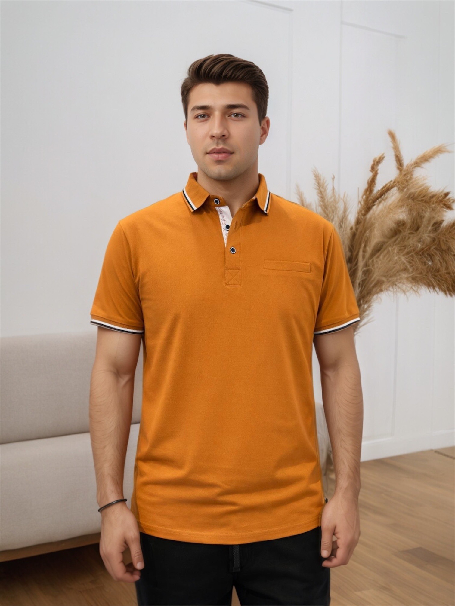 Mayorista Jaylvis - Polo con cuello en contraste y bolsillo en el pecho