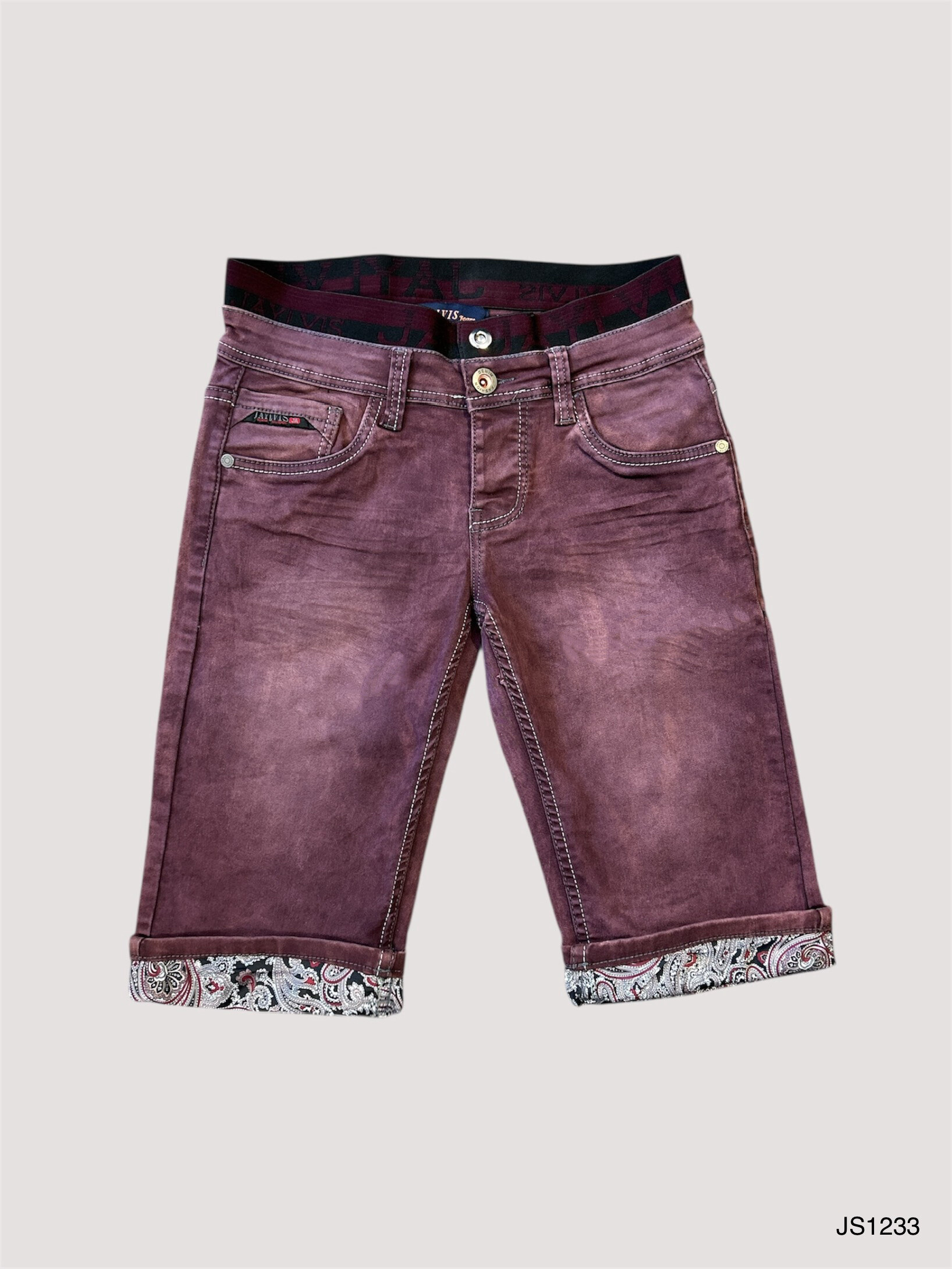 Mayorista Jaylvis - Estiramiento de jeans azules con problemas
