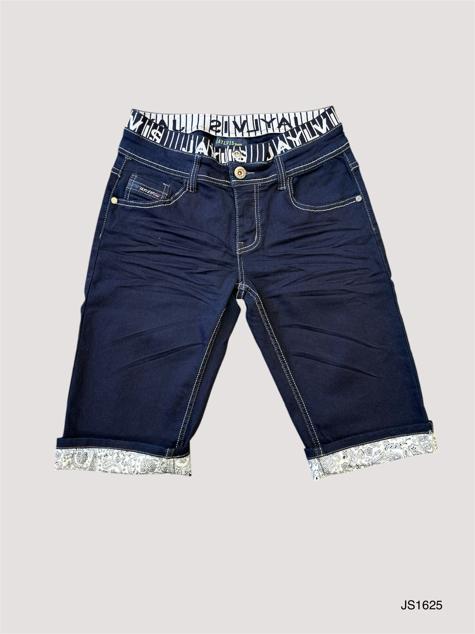 Mayorista Jaylvis - Estiramiento de jeans azules con problemas