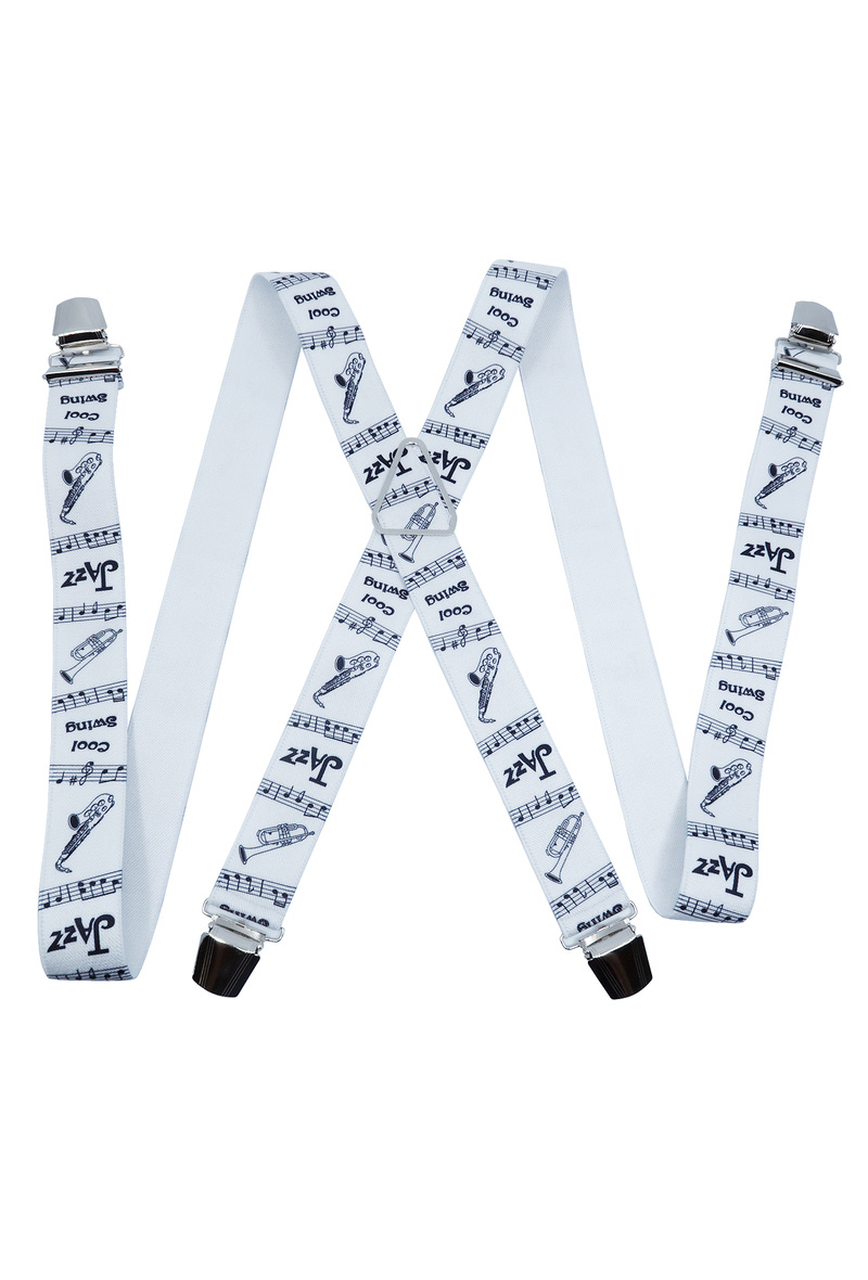Wholesaler JCL - Elastic suspenders "X" 35mm made in France ajustable Pattern cashmere