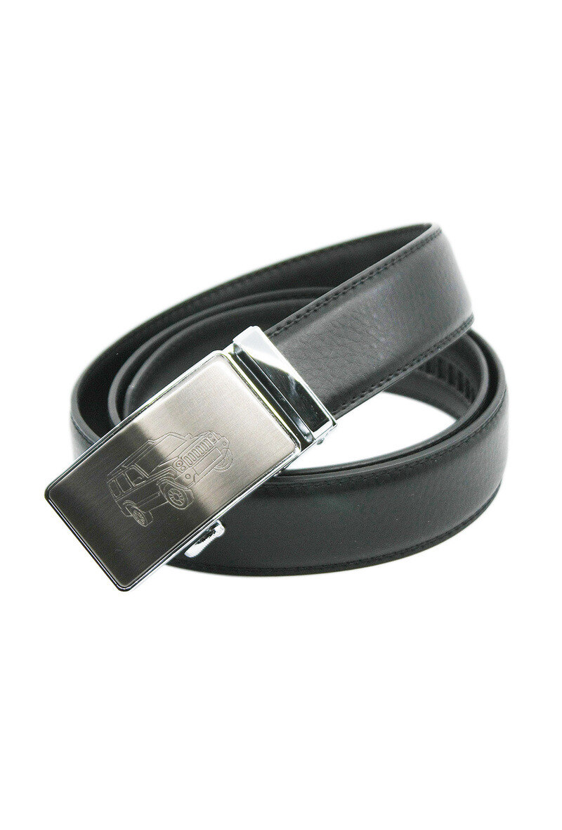 Grossiste JCL - Ceinture automatique sans trous croute de cuir de vachette ajustable 35mm