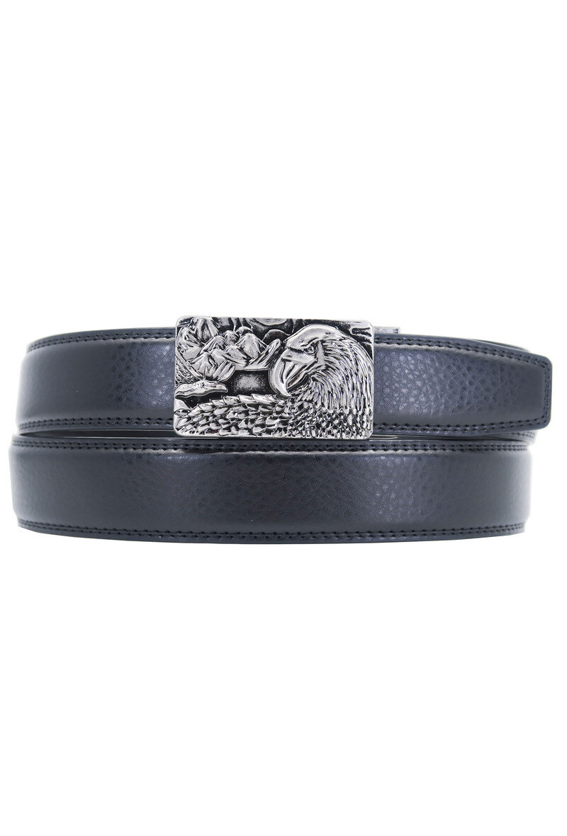 Grossiste JCL - Ceinture automatique sans trous croute de cuir de vachette ajustable 35mm
