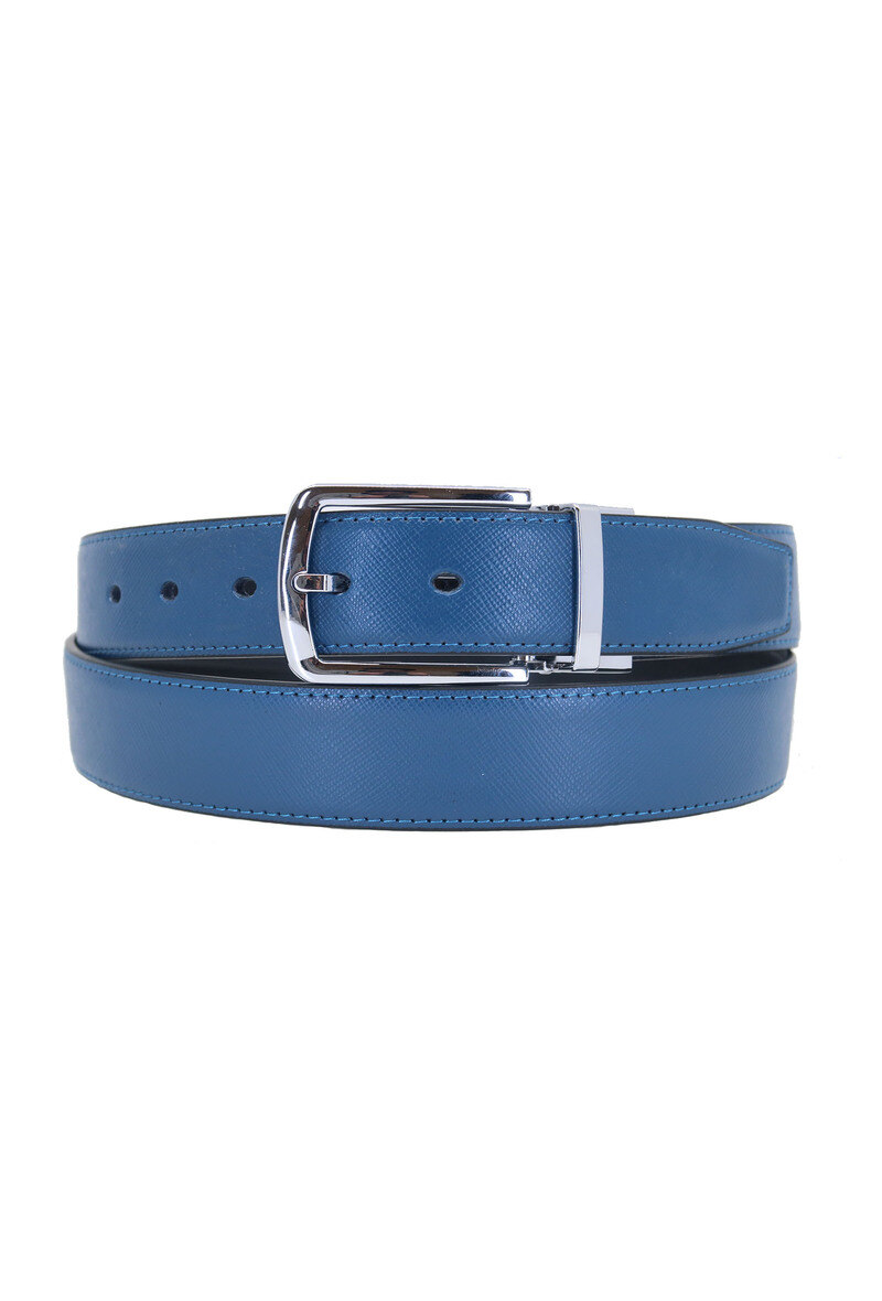 Wholesaler JCL - Cowhide split saffiano leather reversible belt