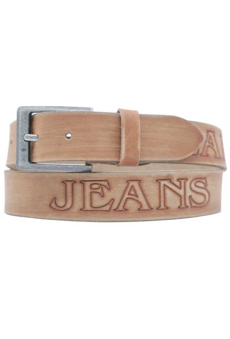 Grossiste JCL - Ceinturon large  en cuir de buffle "veau gras"