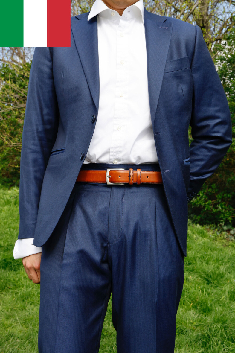 Grossiste JCL - Ceinture en cuir de vachette fabrication italienne ajustable 35mm de large