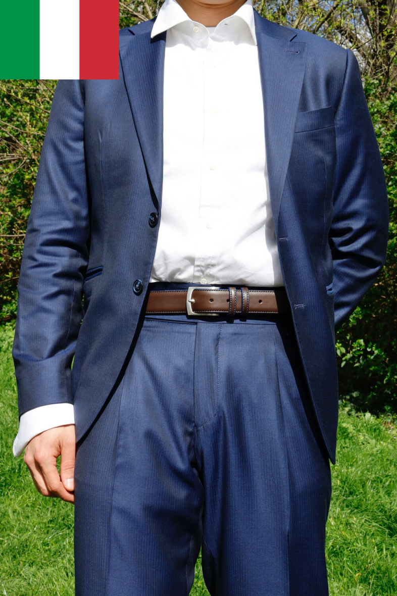 Grossiste JCL - Ceinture en cuir de vachette fabrication italienne ajustable 35mm de large