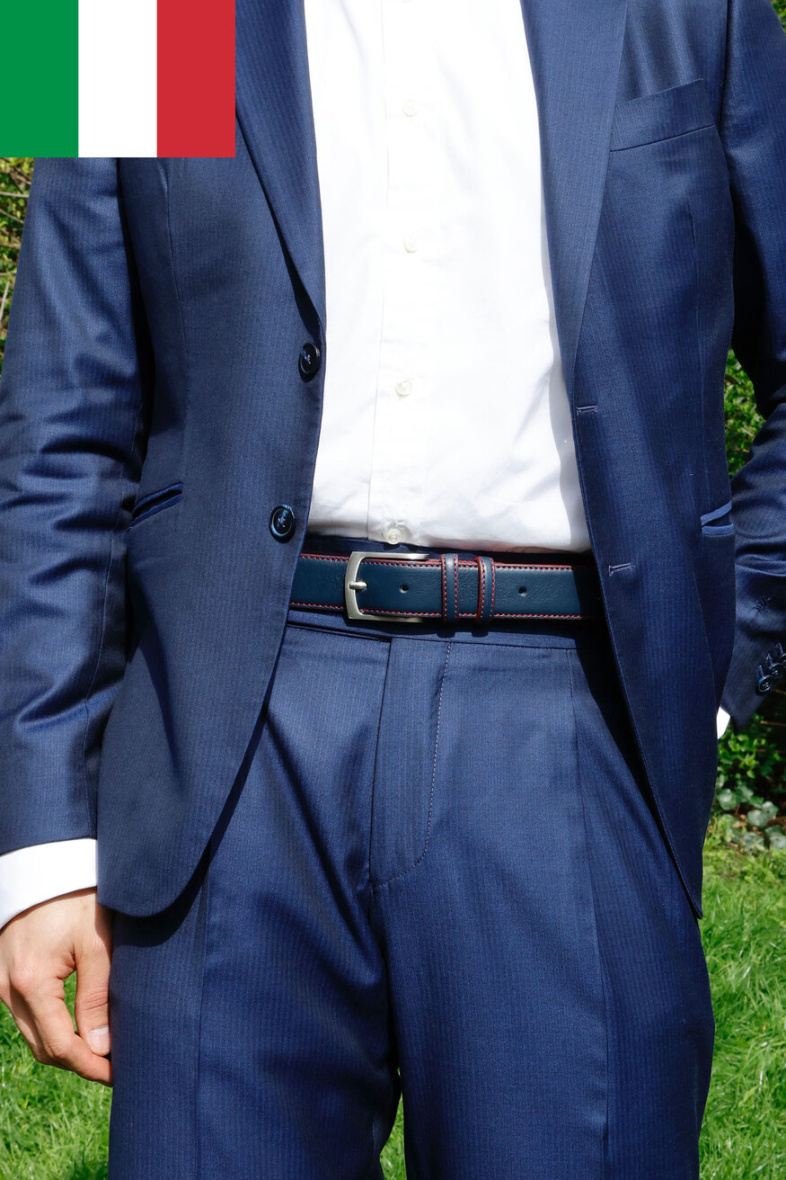 Grossiste JCL - Ceinture en cuir de vachette fabrication italienne ajustable 35mm de large