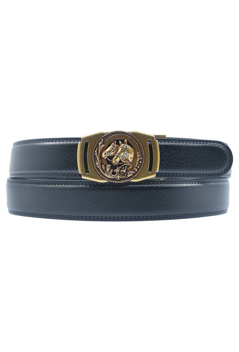Grossiste JCL - Ceinture automatique sans trous croute de cuir de vachette ajustable 35mm