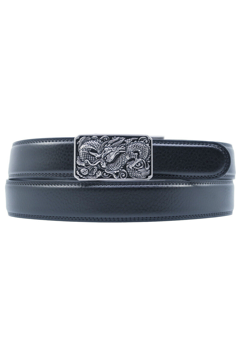 Grossiste JCL - Ceinture automatique sans trous croute de cuir de vachette ajustable 35mm
