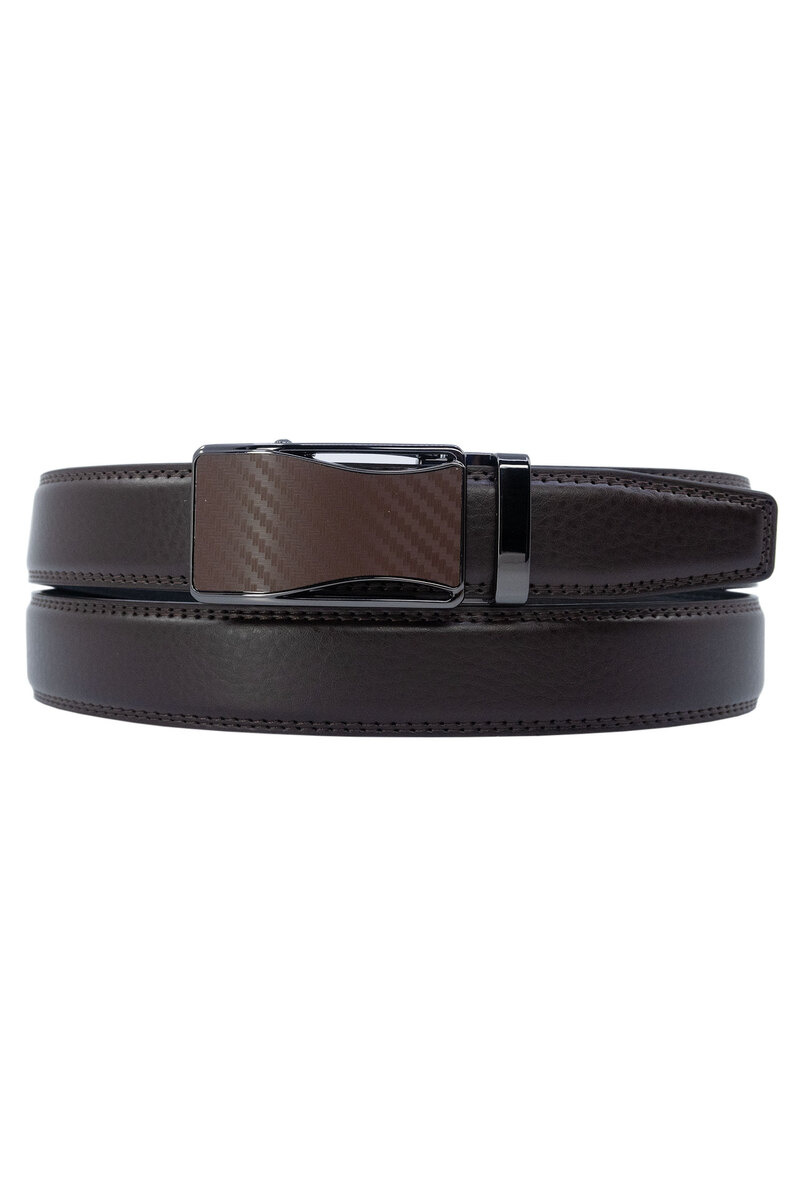 Grossiste JCL - Ceinture automatique sans trous croute de cuir de vachette ajustable 30mm
